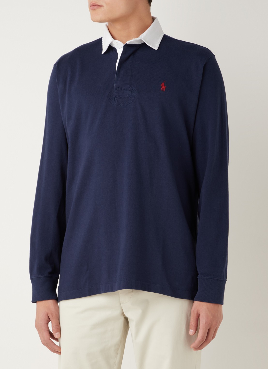 Ralph Lauren Slim fit polo van katoen met lange mouw - detail 3 cruise navy / donkerblauw