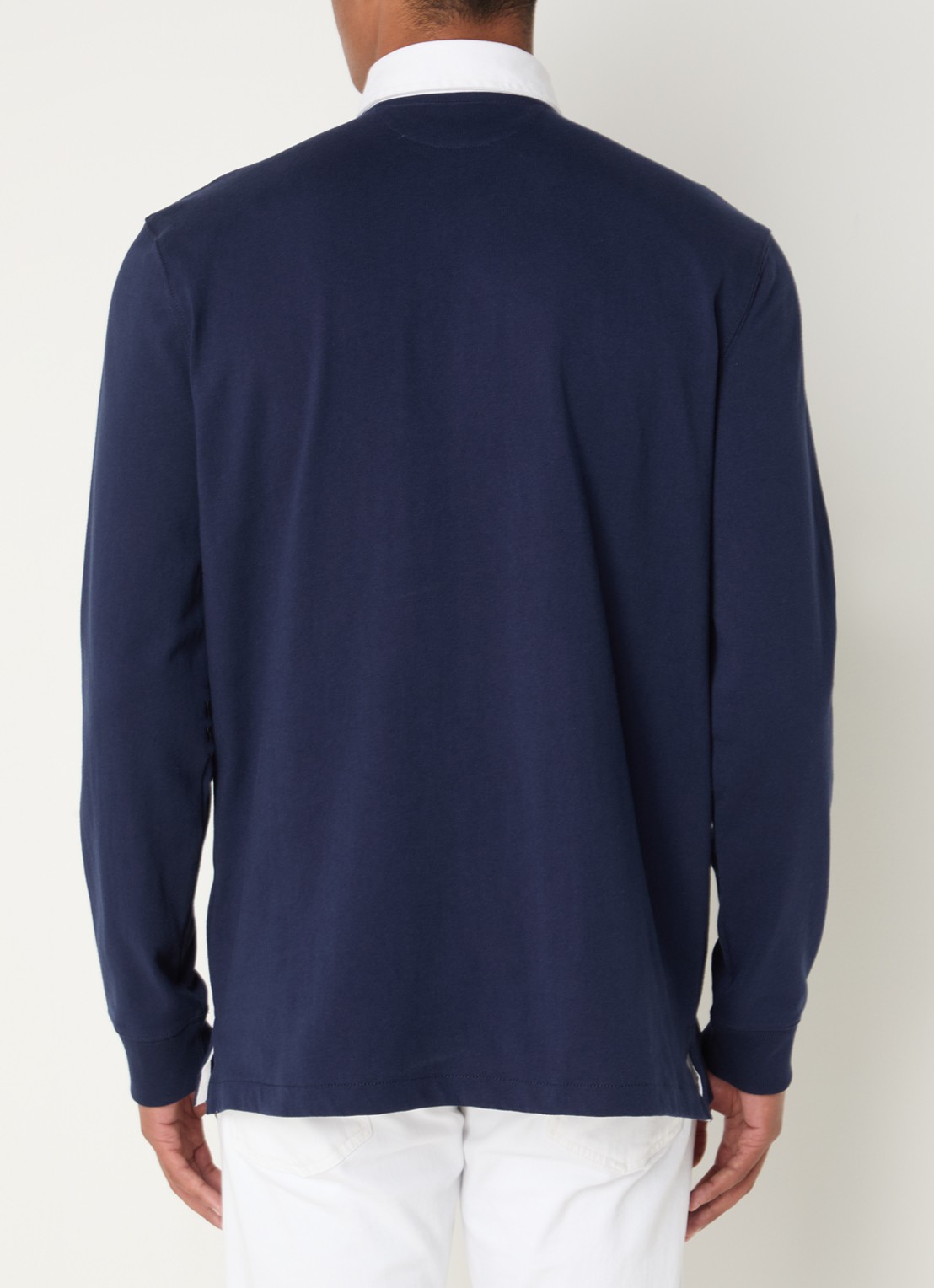 Ralph Lauren Slim fit polo van katoen met lange mouw - achterkant 2 cruise navy / donkerblauw