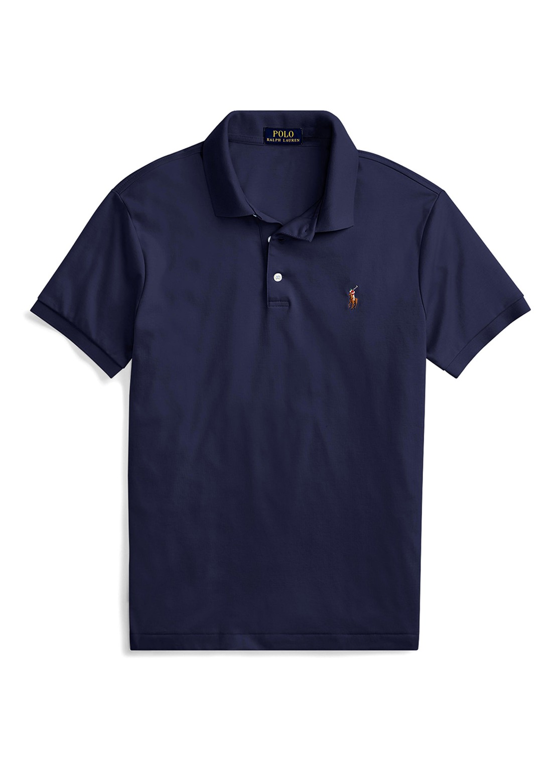 Ralph Lauren Slim fit polo van katoen - voorkant refined navy / donkerblauw