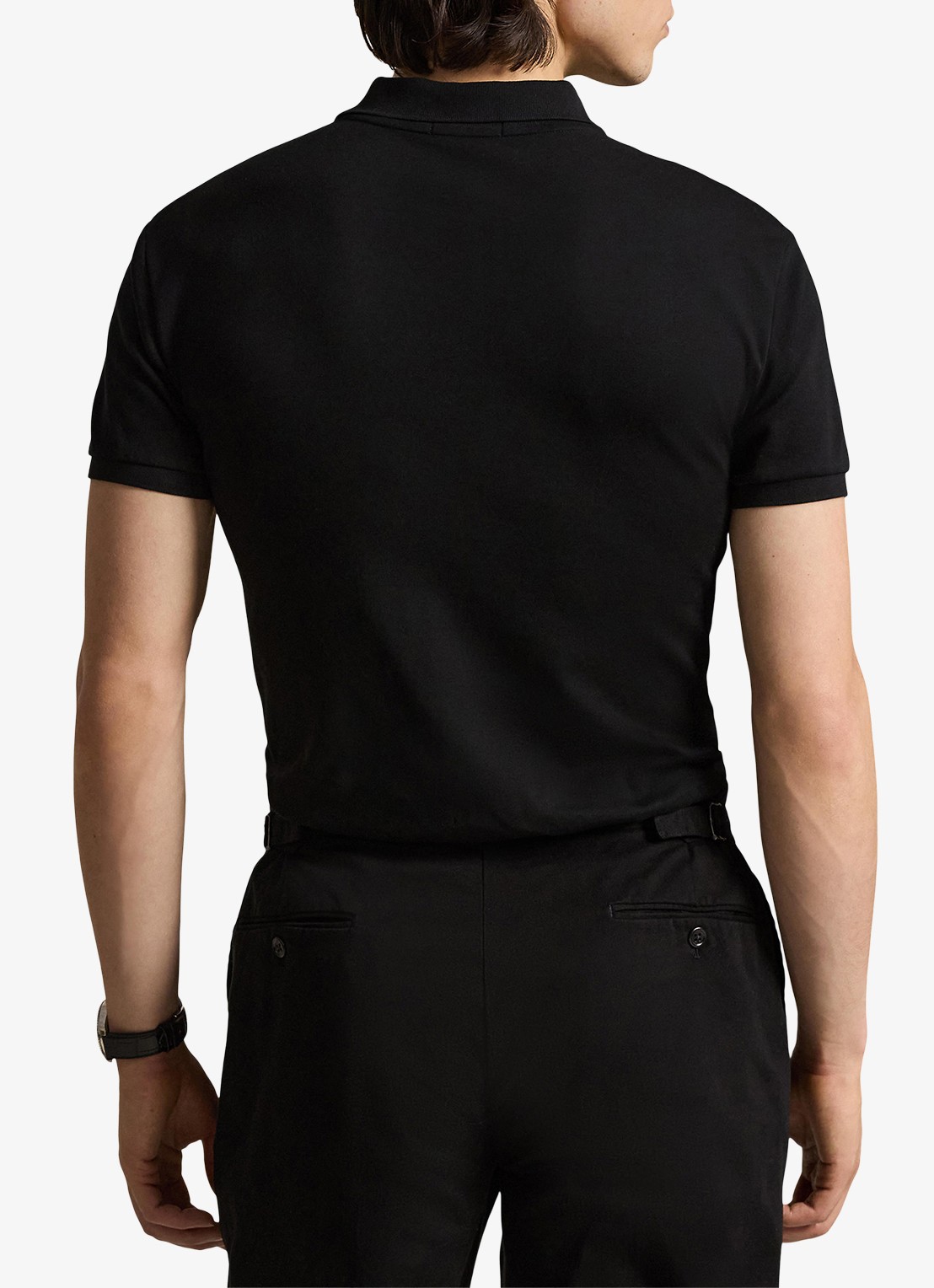 Ralph Lauren Slim fit polo van katoen - achterkant polo black / zwart