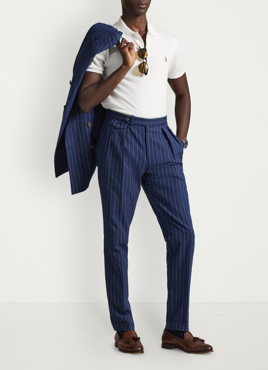 Ralph Lauren Slim fit polo van katoen - detail 2 white / wit