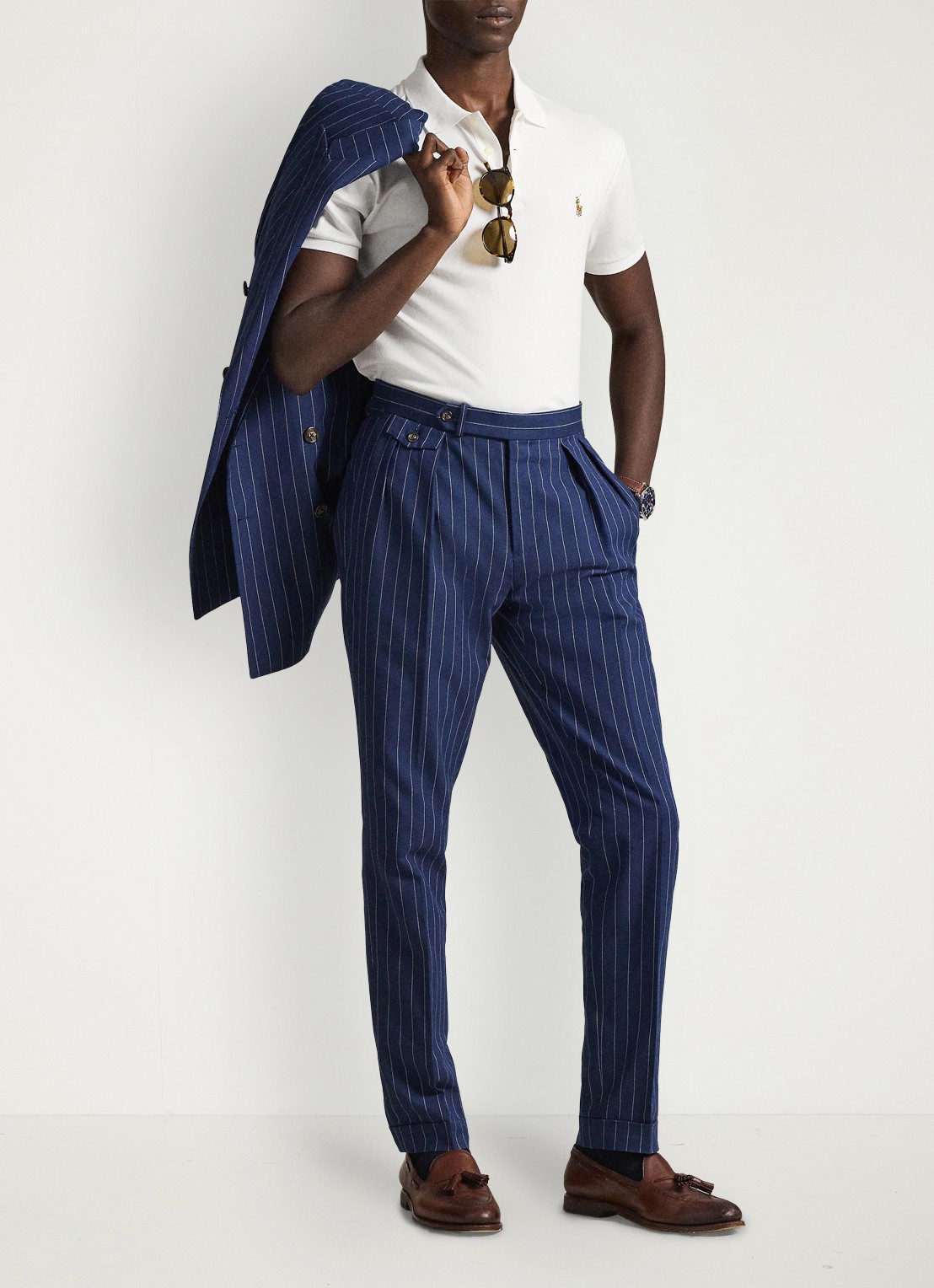 Ralph Lauren Slim fit polo van katoen - detail 3 white / wit
