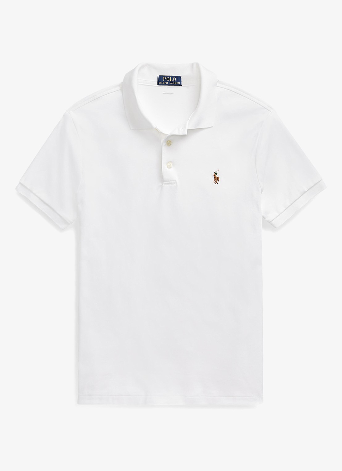 Ralph Lauren Slim fit polo van katoen - voorkant 5 white / wit