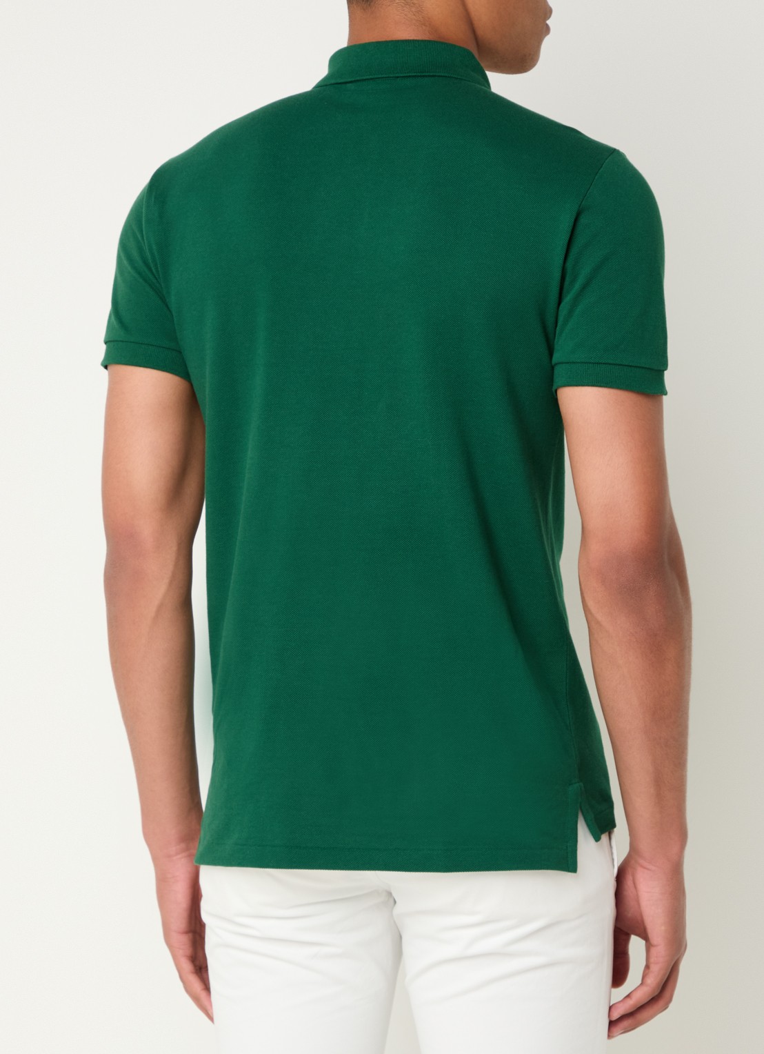 Ralph Lauren Slim fit polo van piqué katoen - achterkant 4 new forest / donkergroen