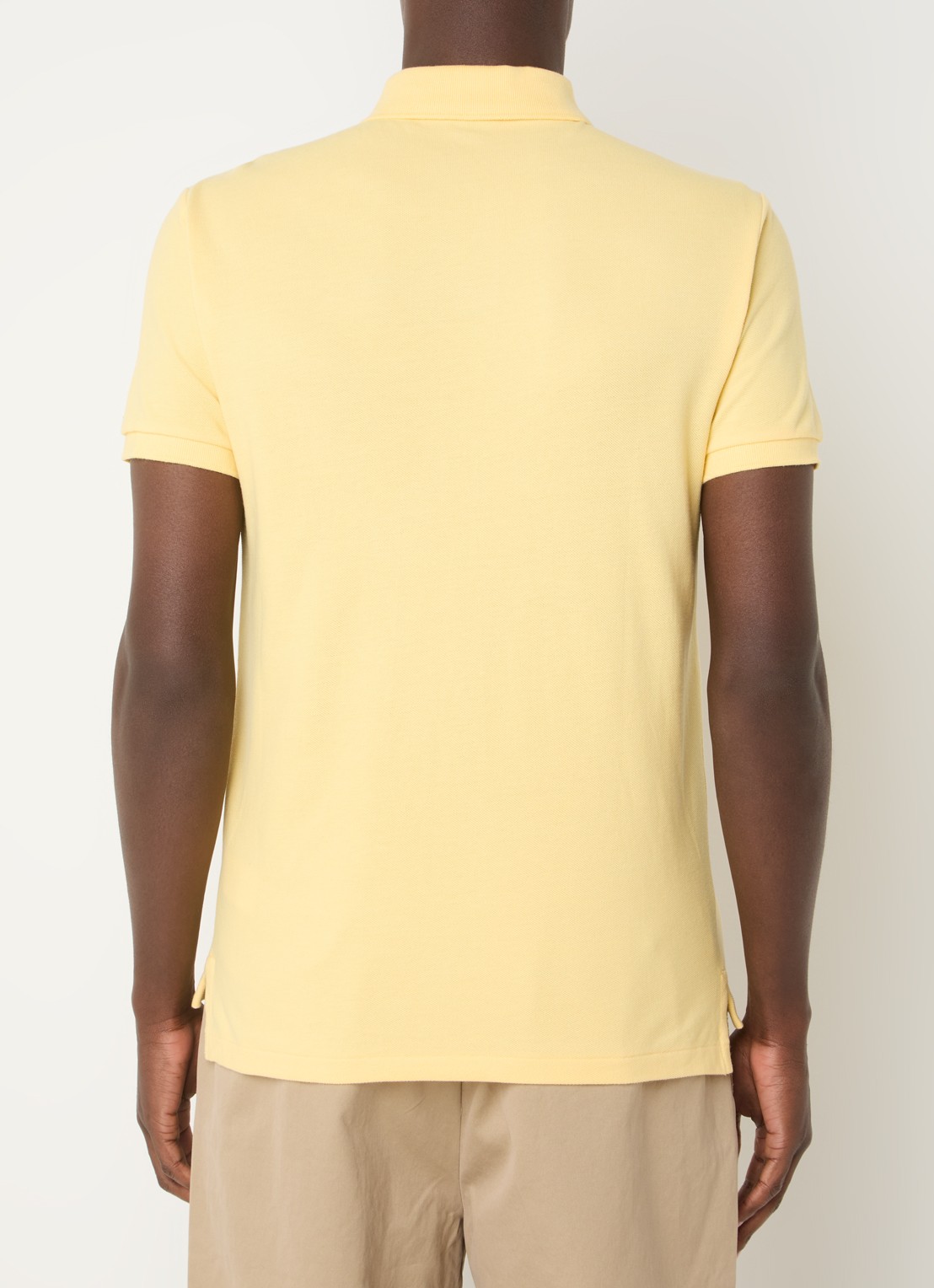 Ralph Lauren Slim fit polo van piqué katoen - achterkant corn geel / geel