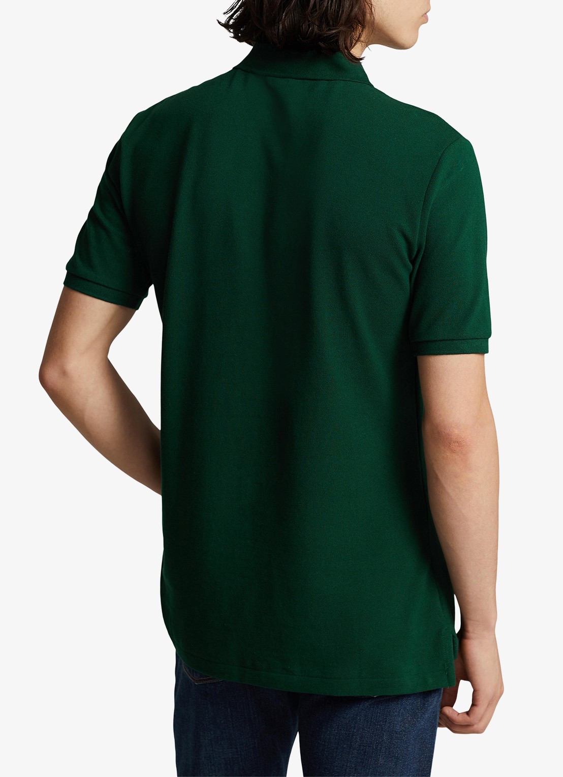 Ralph Lauren Slim fit polo van piqué katoen - achterkant college green / groen
