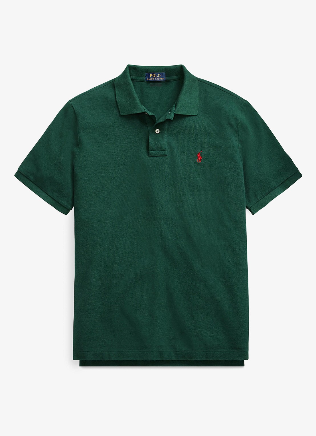 Ralph Lauren Slim fit polo van piqué katoen - voorkant 3 college green / groen