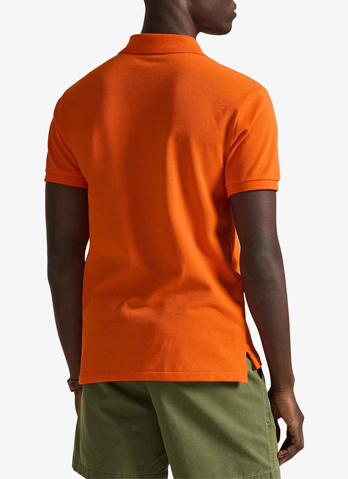 Ralph Lauren Slim fit polo van piqué katoen - achterkant 3 sailing orange / oranje