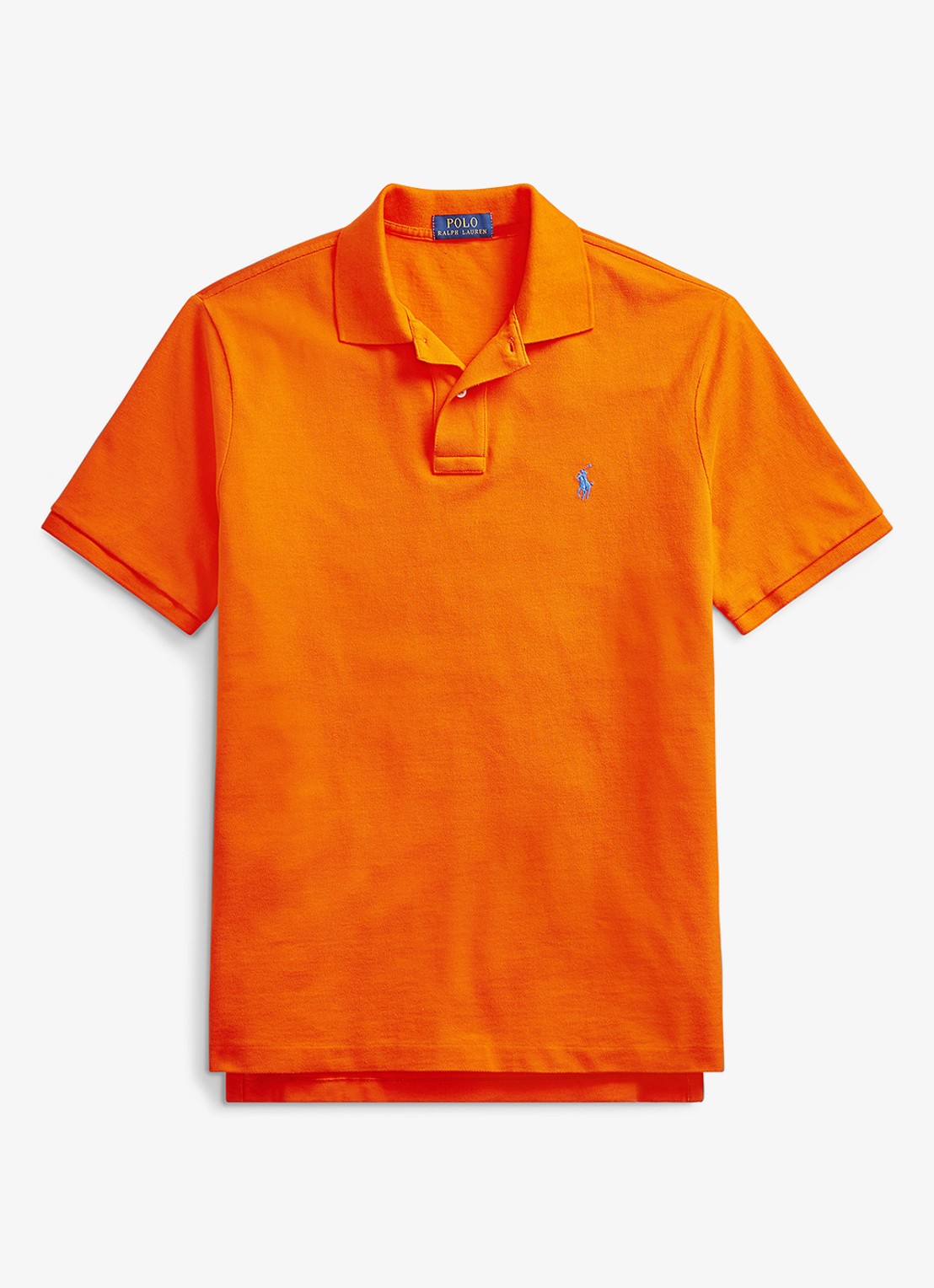 Ralph Lauren Slim fit polo van piqué katoen - voorkant sailing orange / oranje