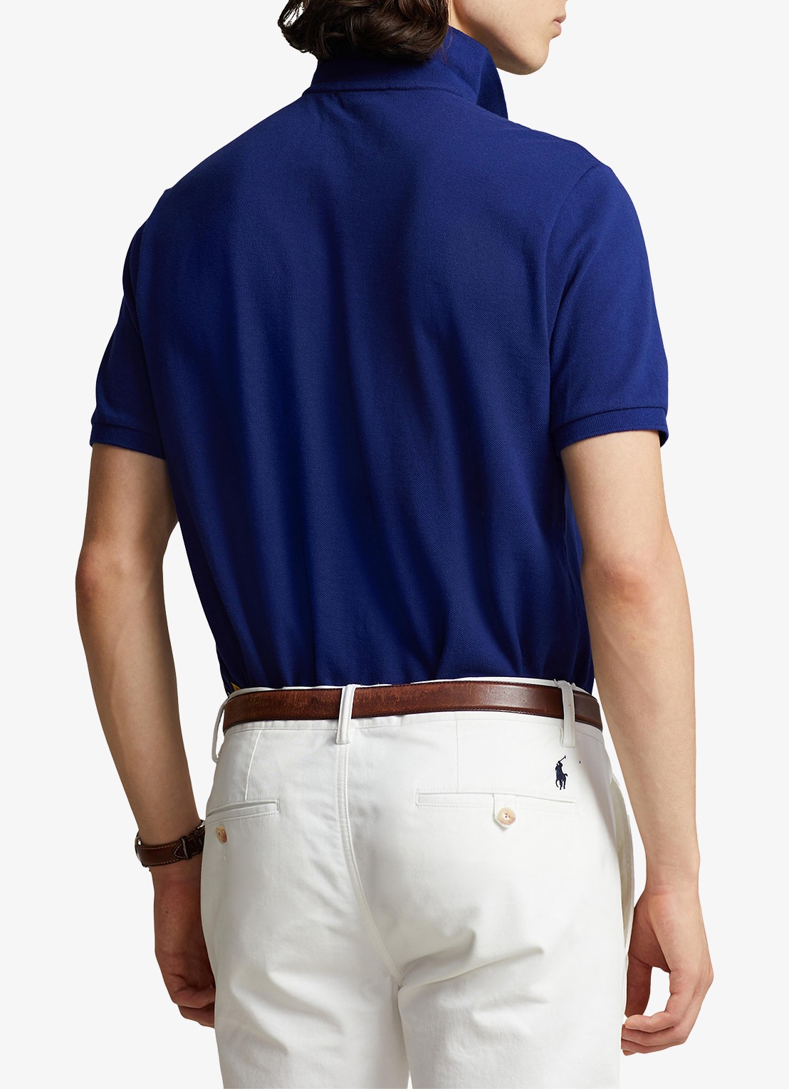 Ralph Lauren Slim fit polo van piqué katoen - achterkant fall royal / blauw
