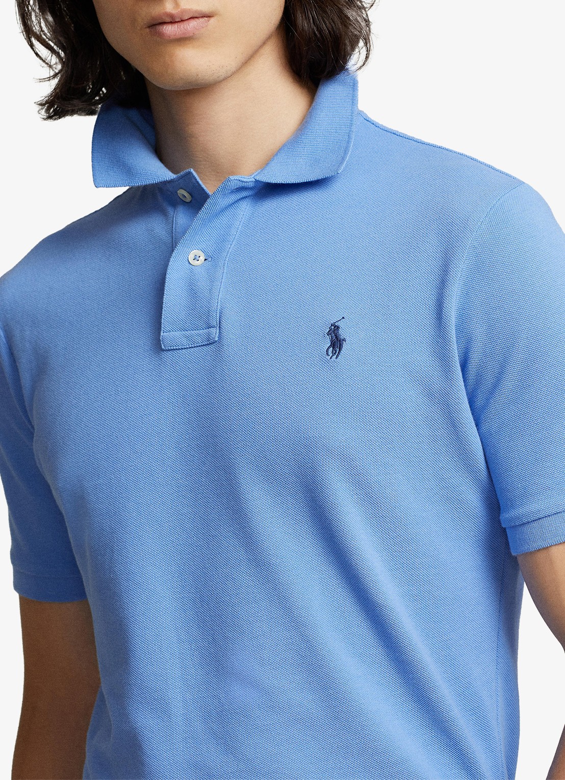 Ralph Lauren Slim fit polo van piqué katoen - detail 5 harbor island blue/c7998
