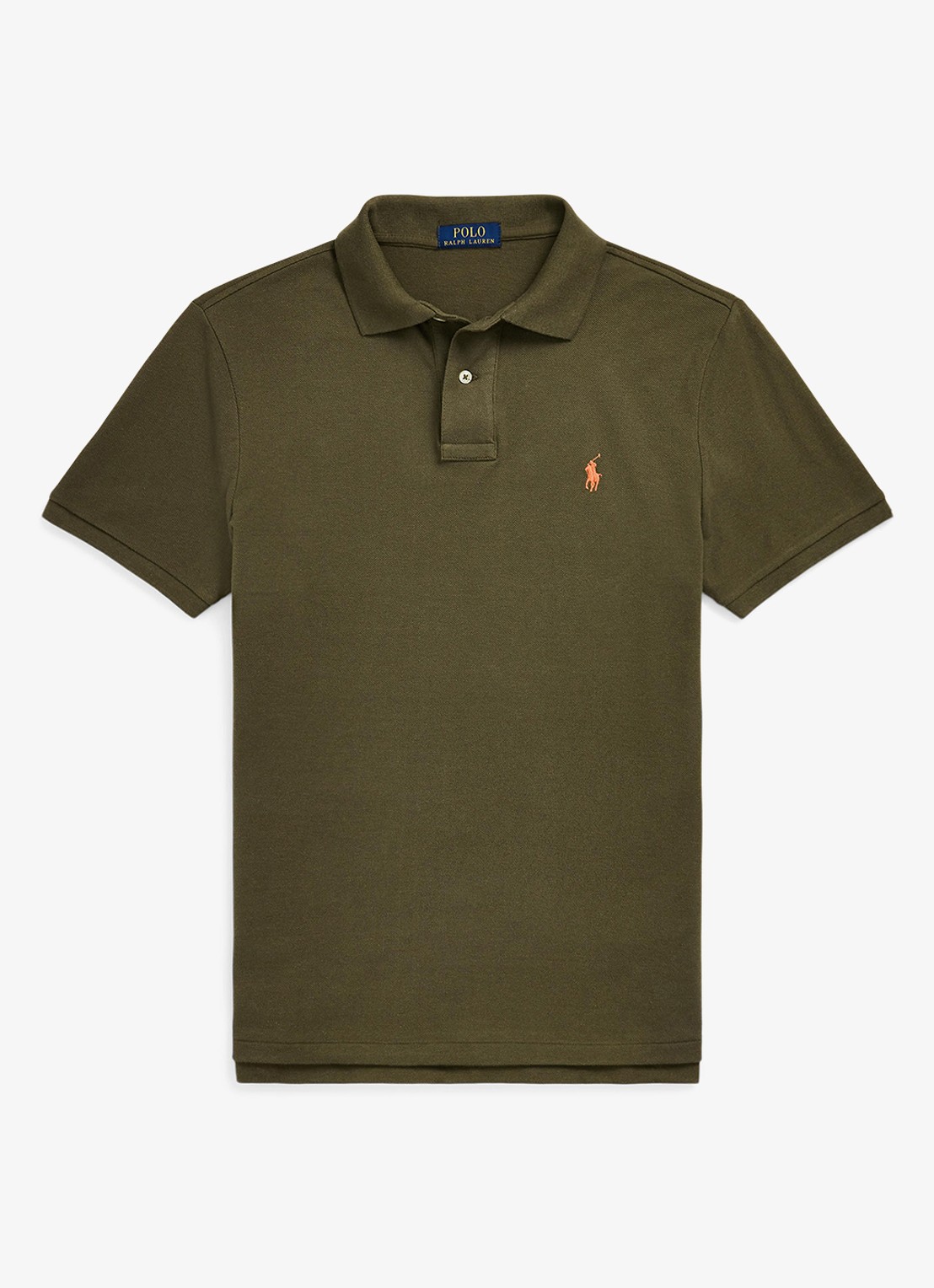 Ralph Lauren Slim fit polo van piqué katoen - voorkant 4 canopy olive / groen