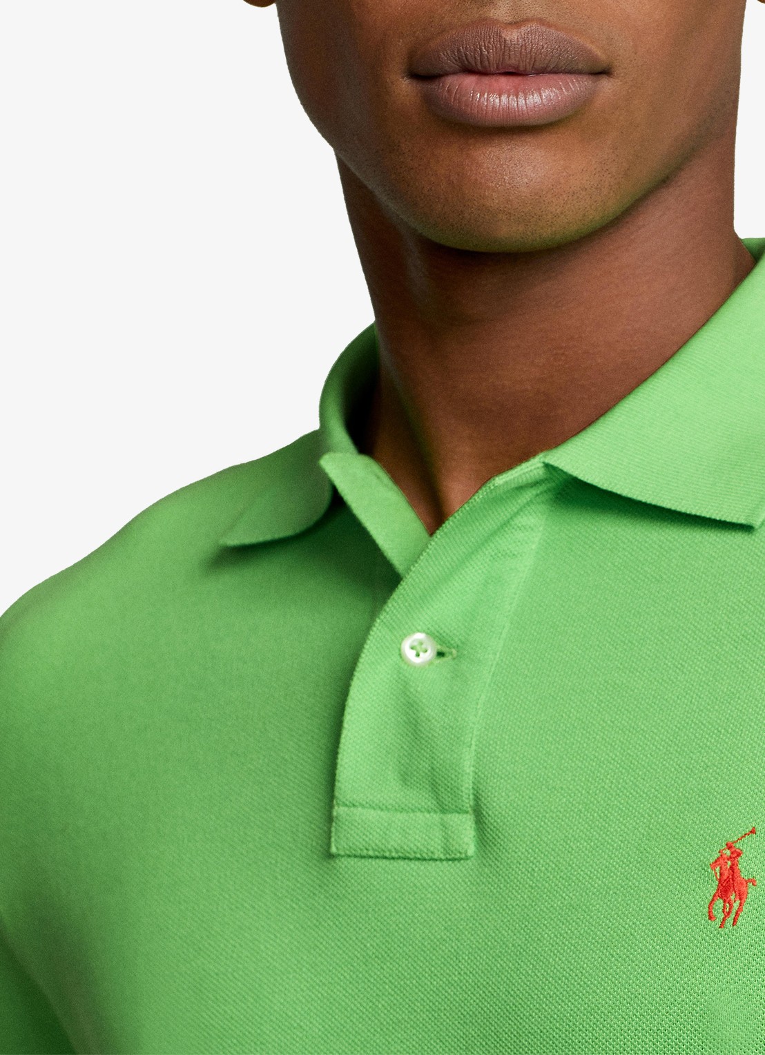 Ralph Lauren Slim fit polo van piqué katoen - detail 3 kiwi lime/c3867