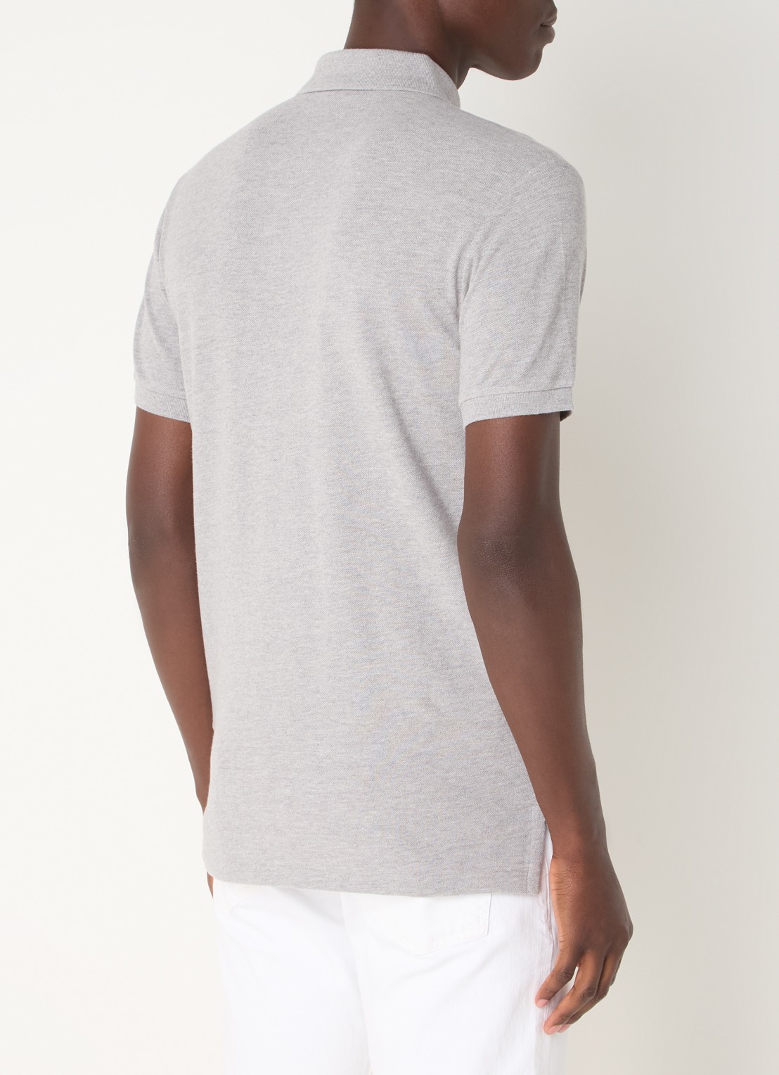 Ralph Lauren Slim fit polo van piqué katoen - achterkant 4 andover heather / grijs