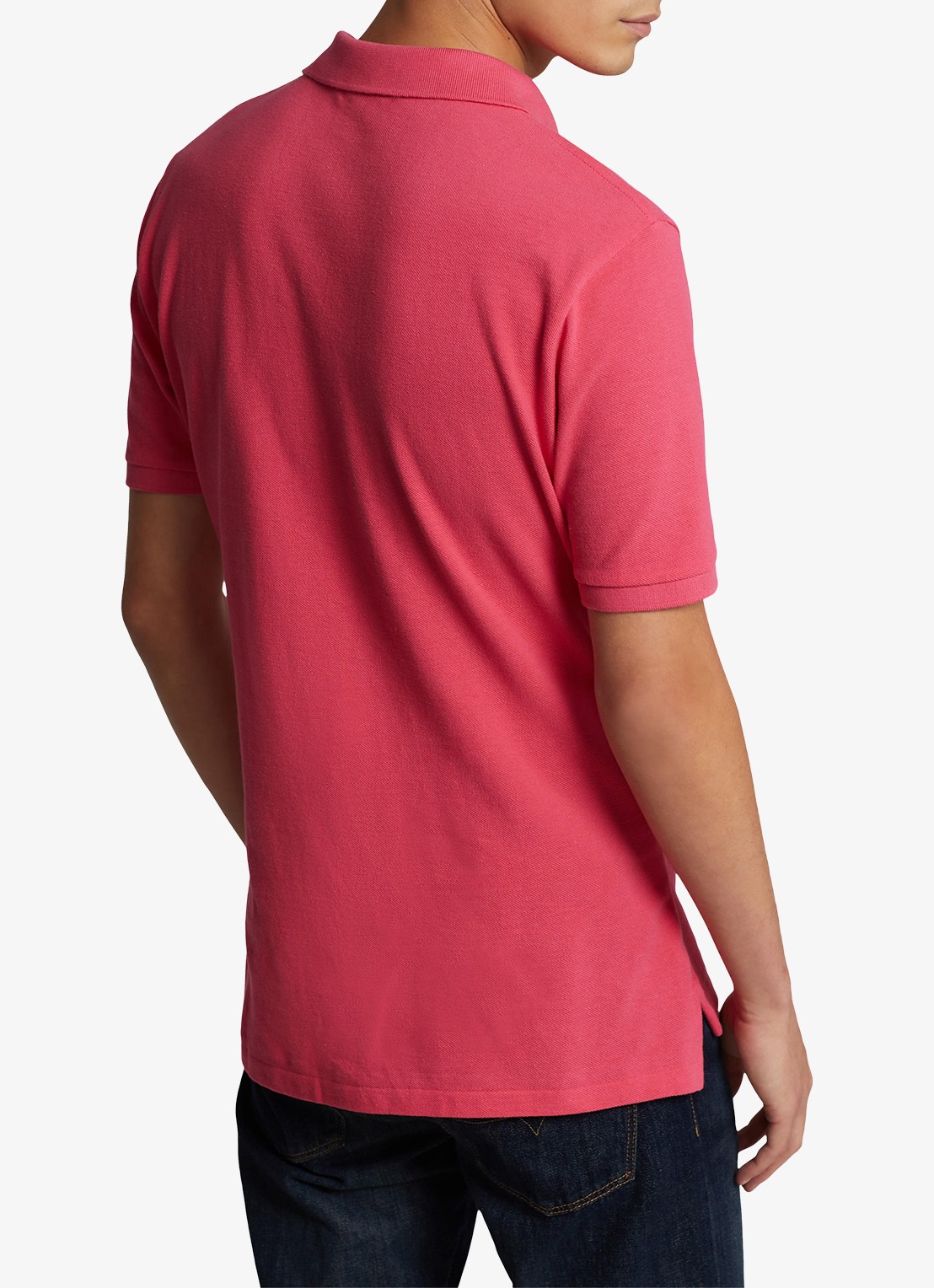 Ralph Lauren Slim fit polo van piqué katoen - achterkant 5 hot pink/c2740-3ebd