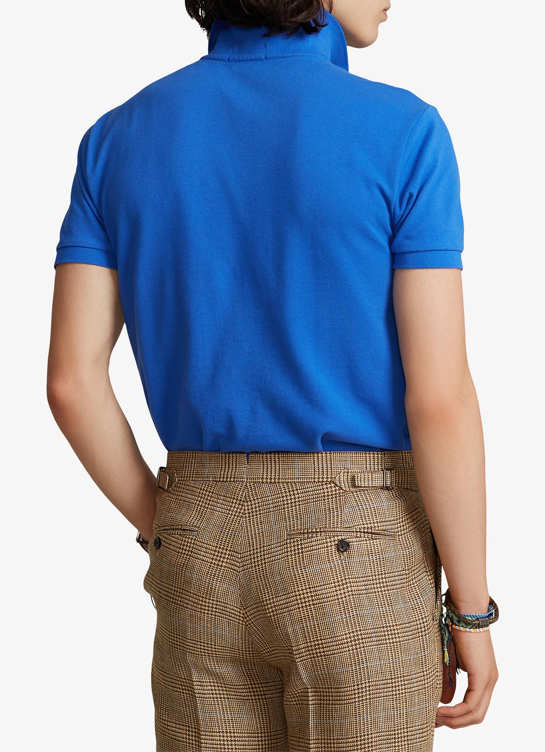 Ralph Lauren Slim fit polo van piqué katoen - achterkant 5 new iris blue / blauw