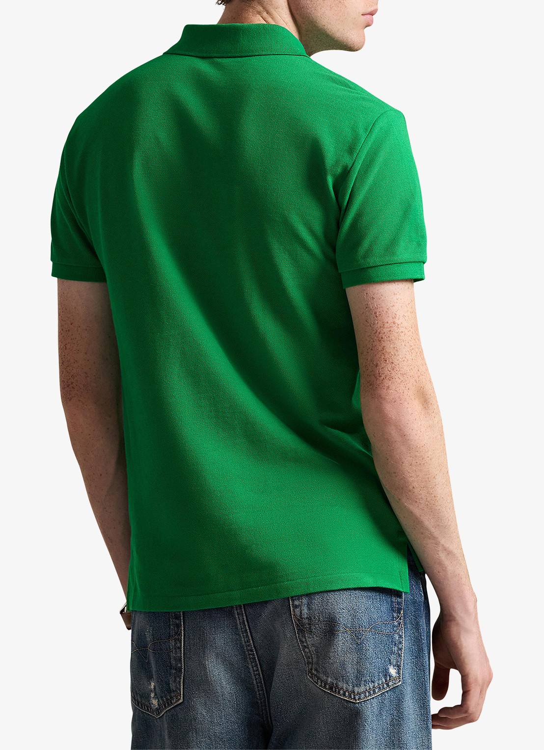 Ralph Lauren Slim fit polo van piqué katoen - achterkant billiard/c7315-3el4