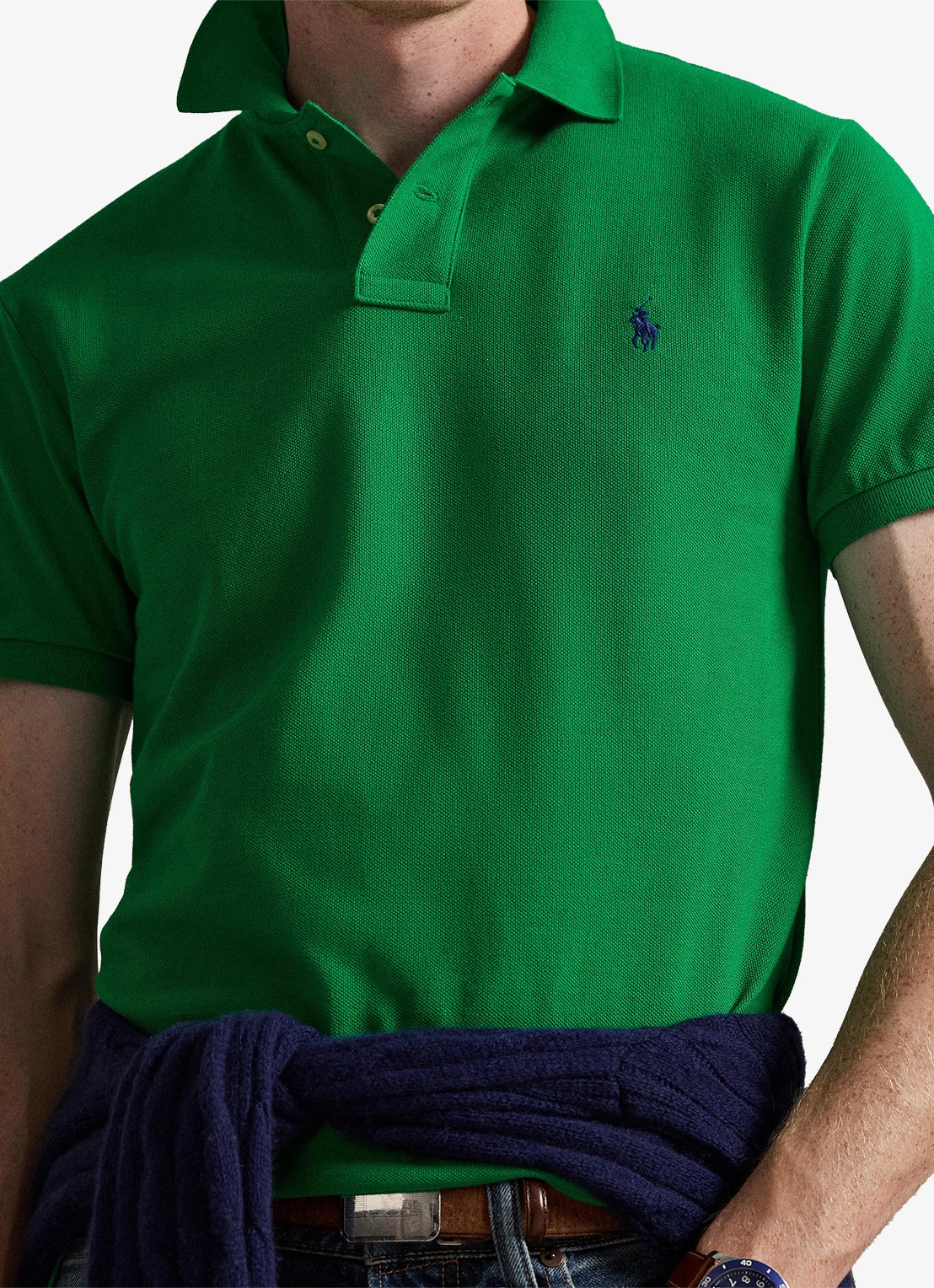 Ralph Lauren Slim fit polo van piqué katoen - detail 3 billiard/c7315-3el4