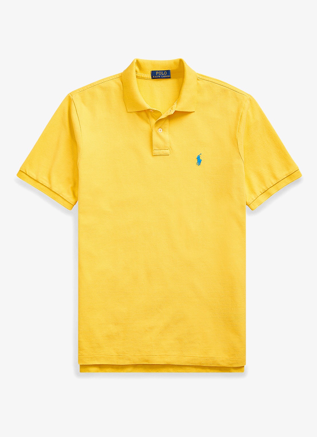 Ralph Lauren Slim fit polo van piqué katoen - voorkant 4 yellowfin/c7370-3ebq