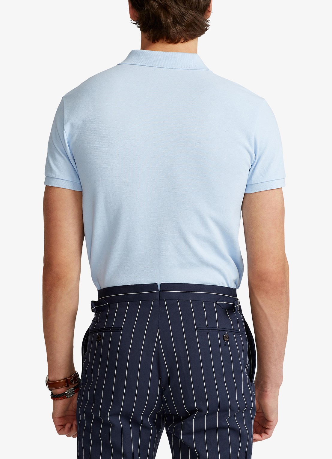 Ralph Lauren Slim fit polo van piqué katoen - achterkant office blue/c1750-3ebj