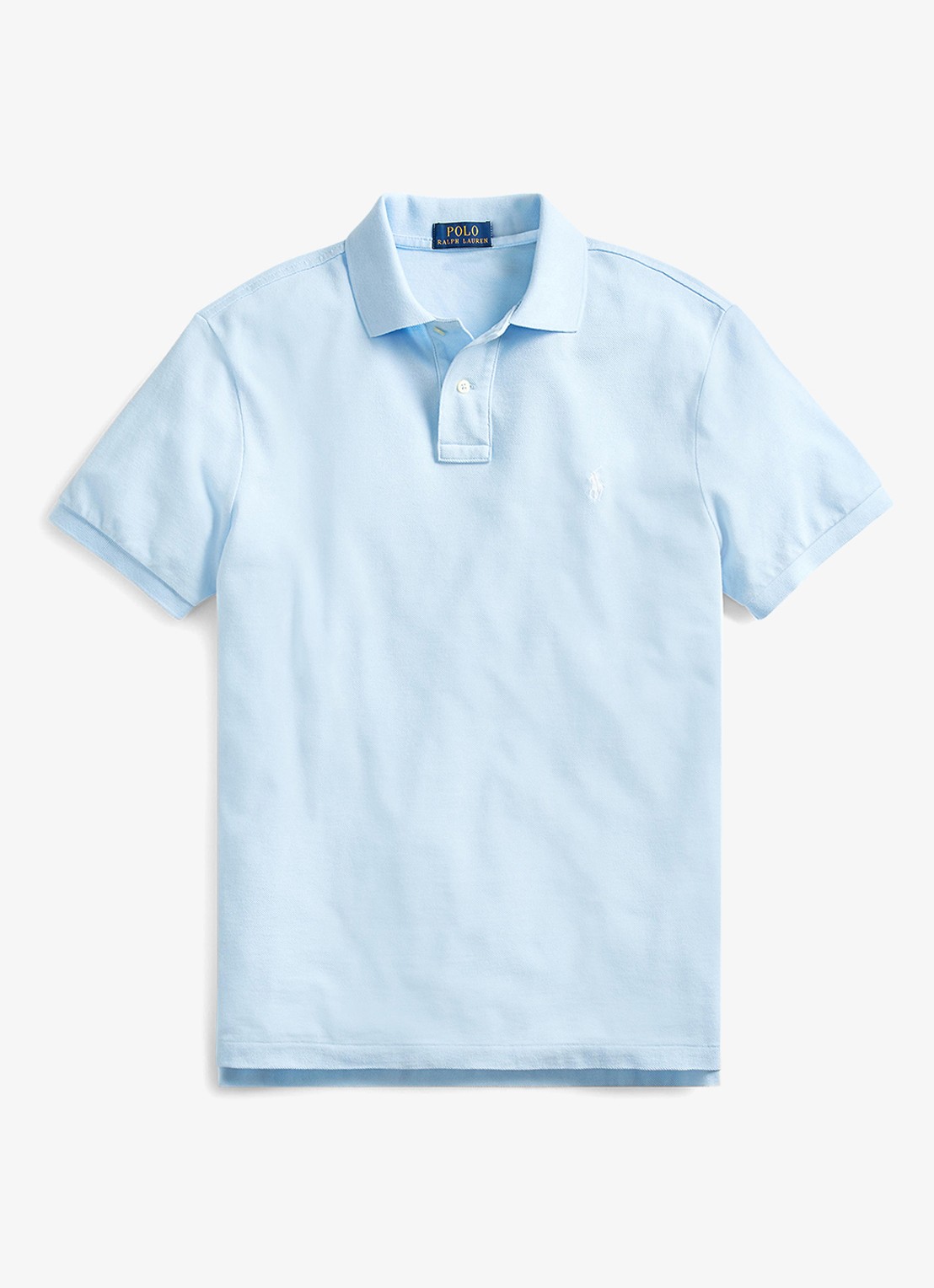 Ralph Lauren Slim fit polo van piqué katoen - voorkant 7 office blue/c1750-3ebj
