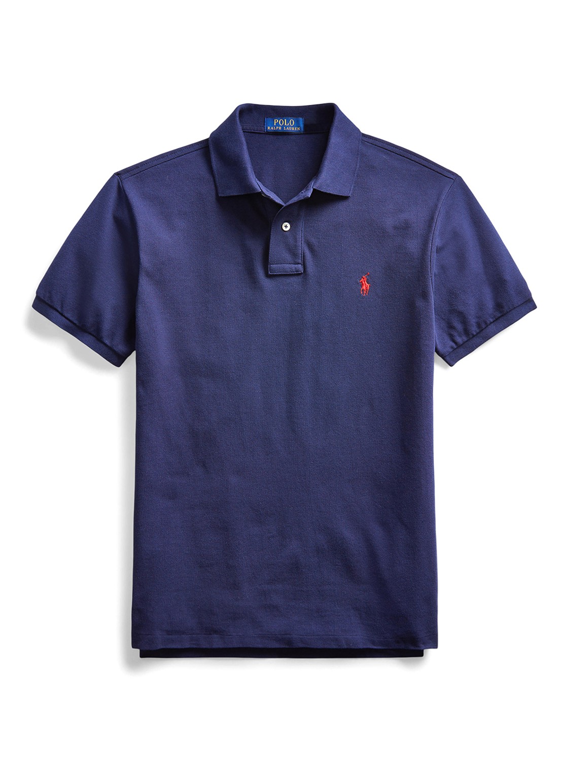 Ralph Lauren Slim fit polo van piqué katoen - voorkant 3 newport navy / donkerblauw
