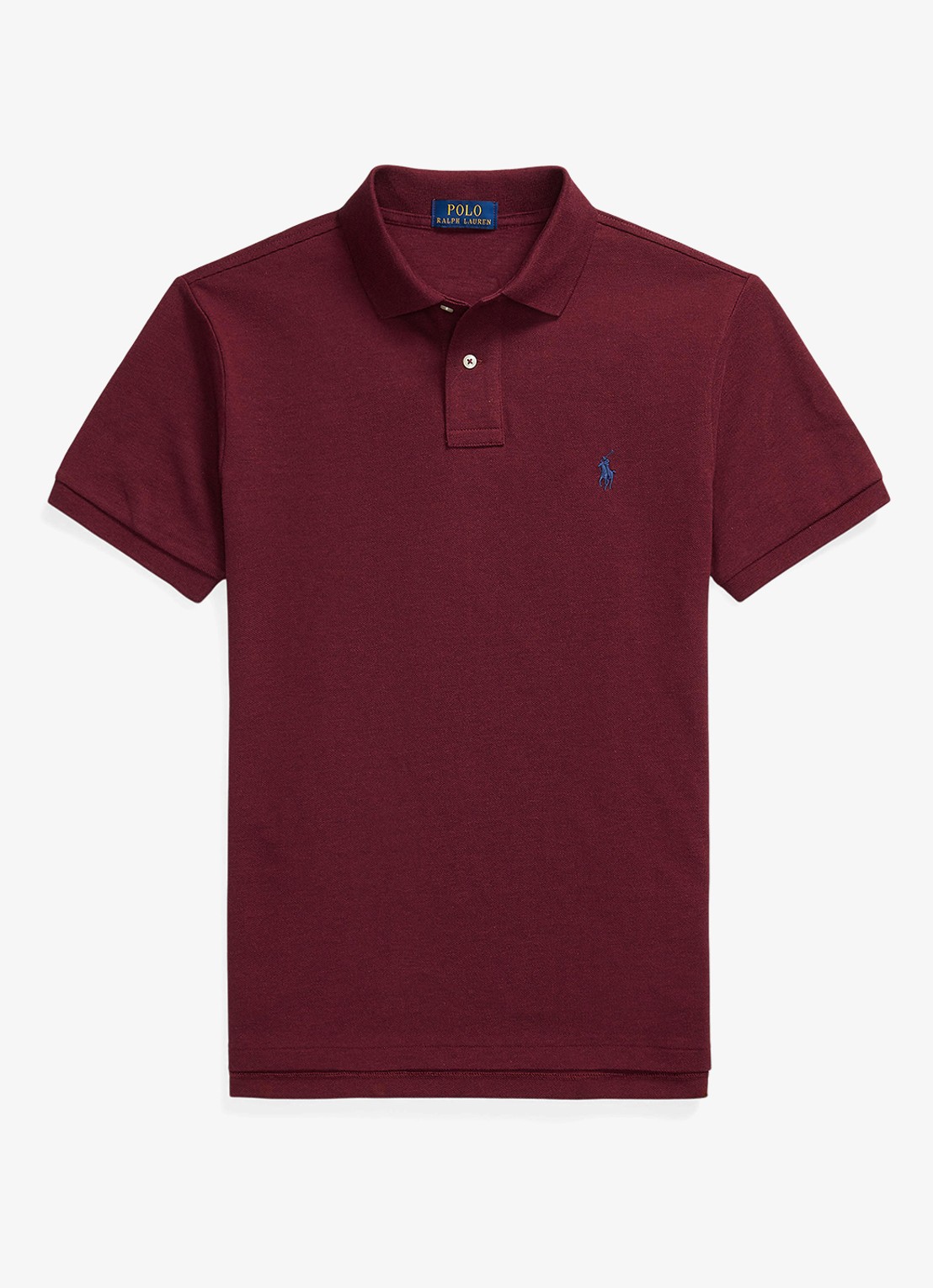 Ralph Lauren Slim fit polo van piqué katoen - voorkant spring wine heather/c7996-3t06
