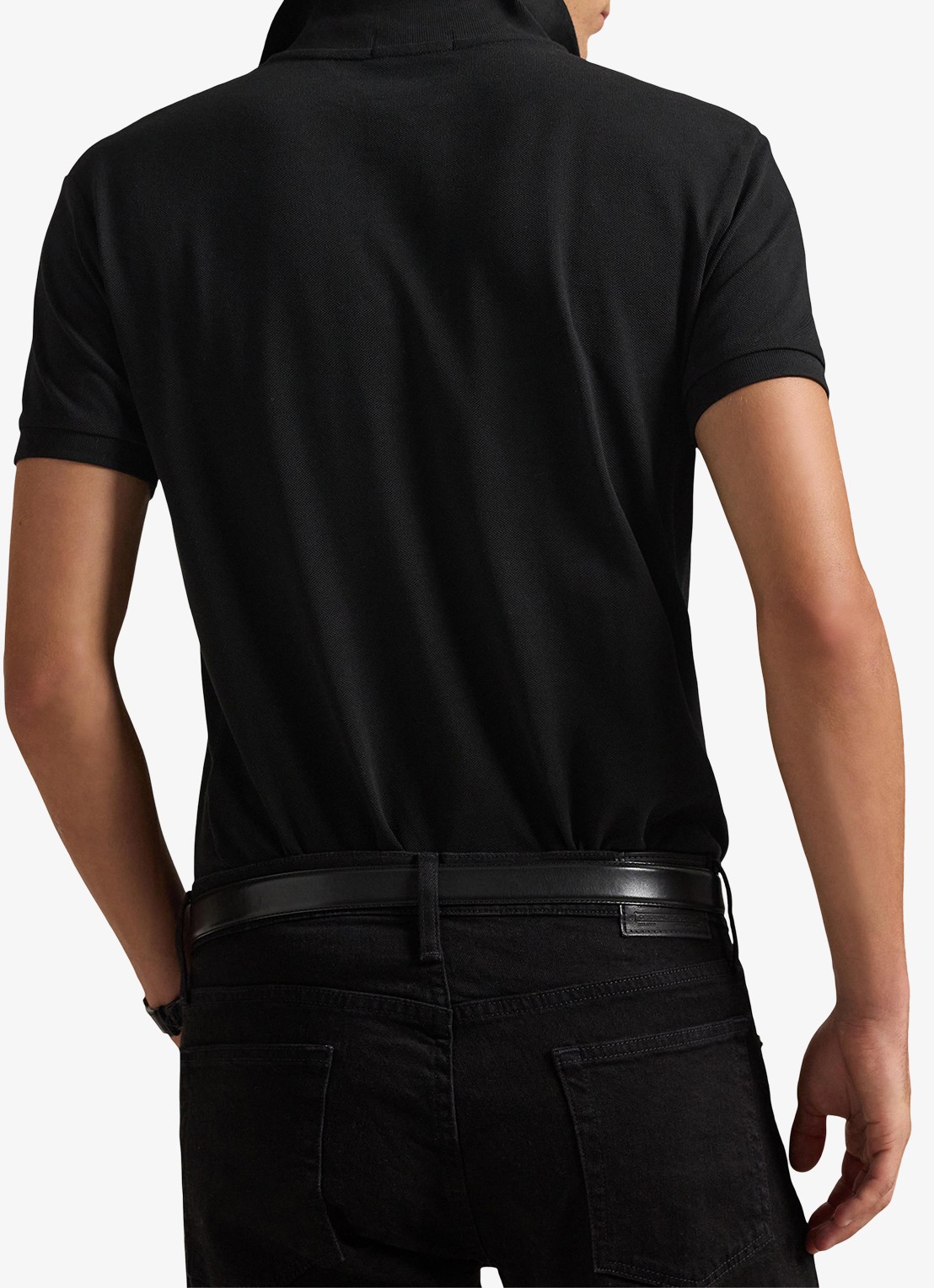 Ralph Lauren Slim fit polo van piqué katoen - achterkant 2 polo black/c3870