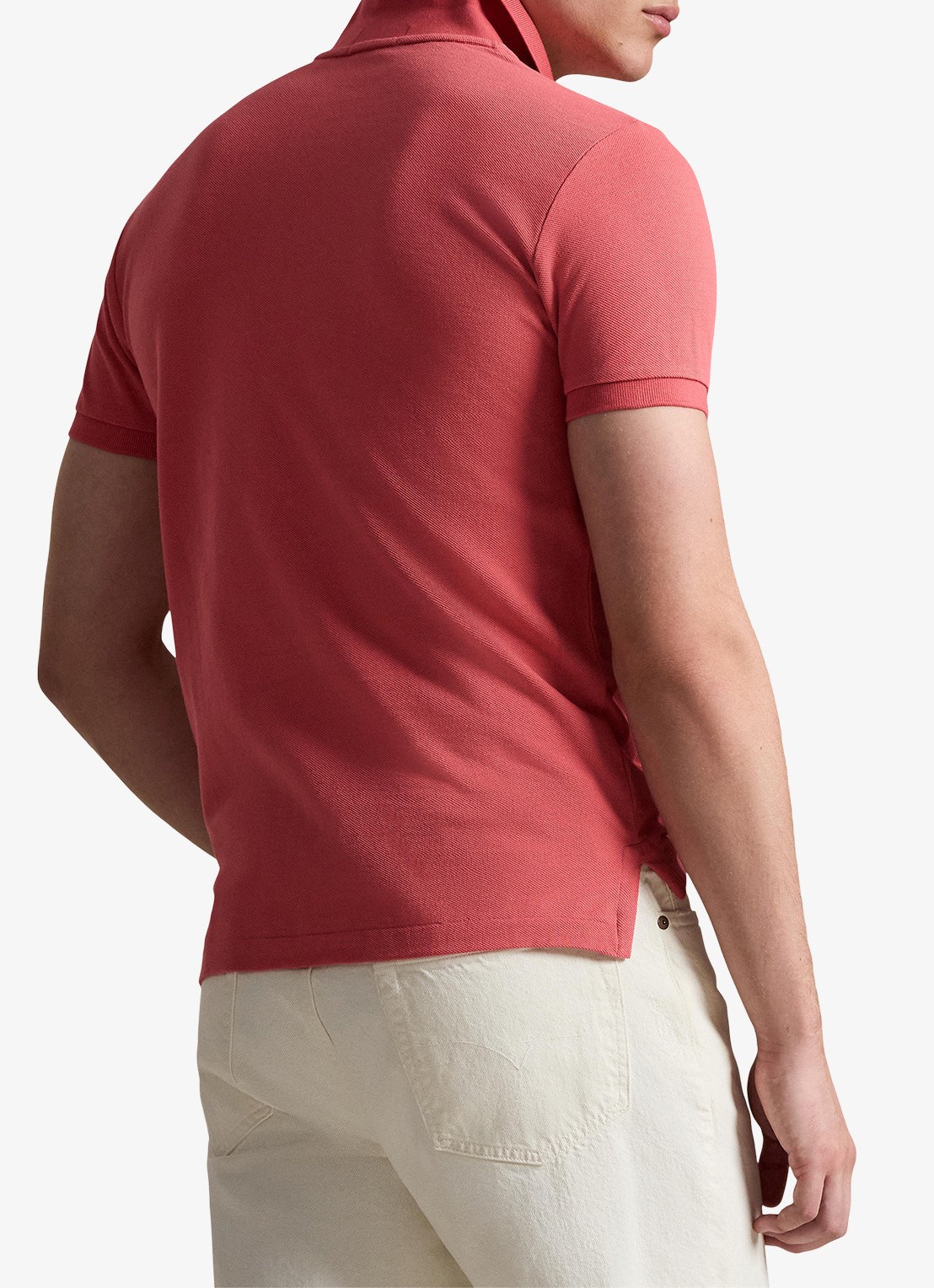 Ralph Lauren Slim fit polo van piqué katoen - achterkant red sky / rood