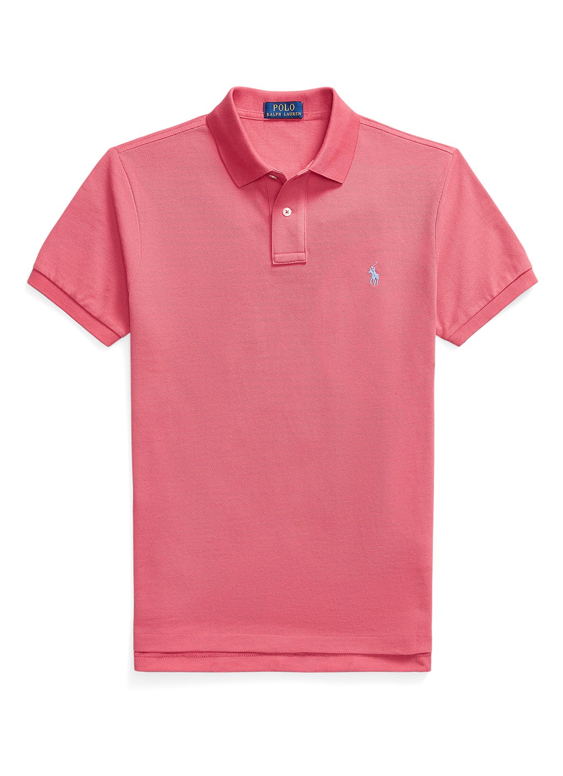 Ralph Lauren Slim fit polo van piqué katoen - voorkant 2 red sky / rood