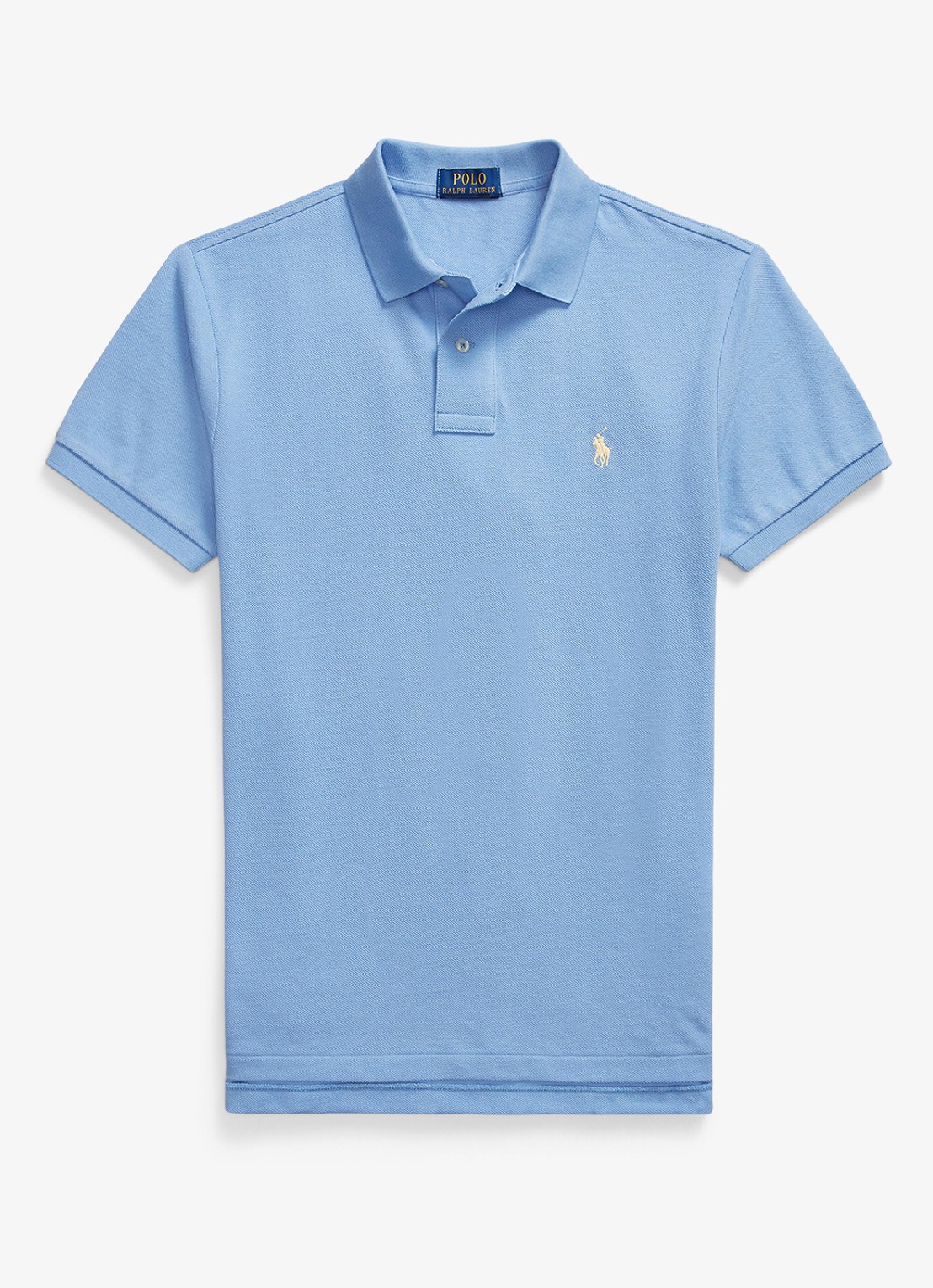 Ralph Lauren Slim fit polo van piqué katoen - voorkant 3 bristol blue / blauw