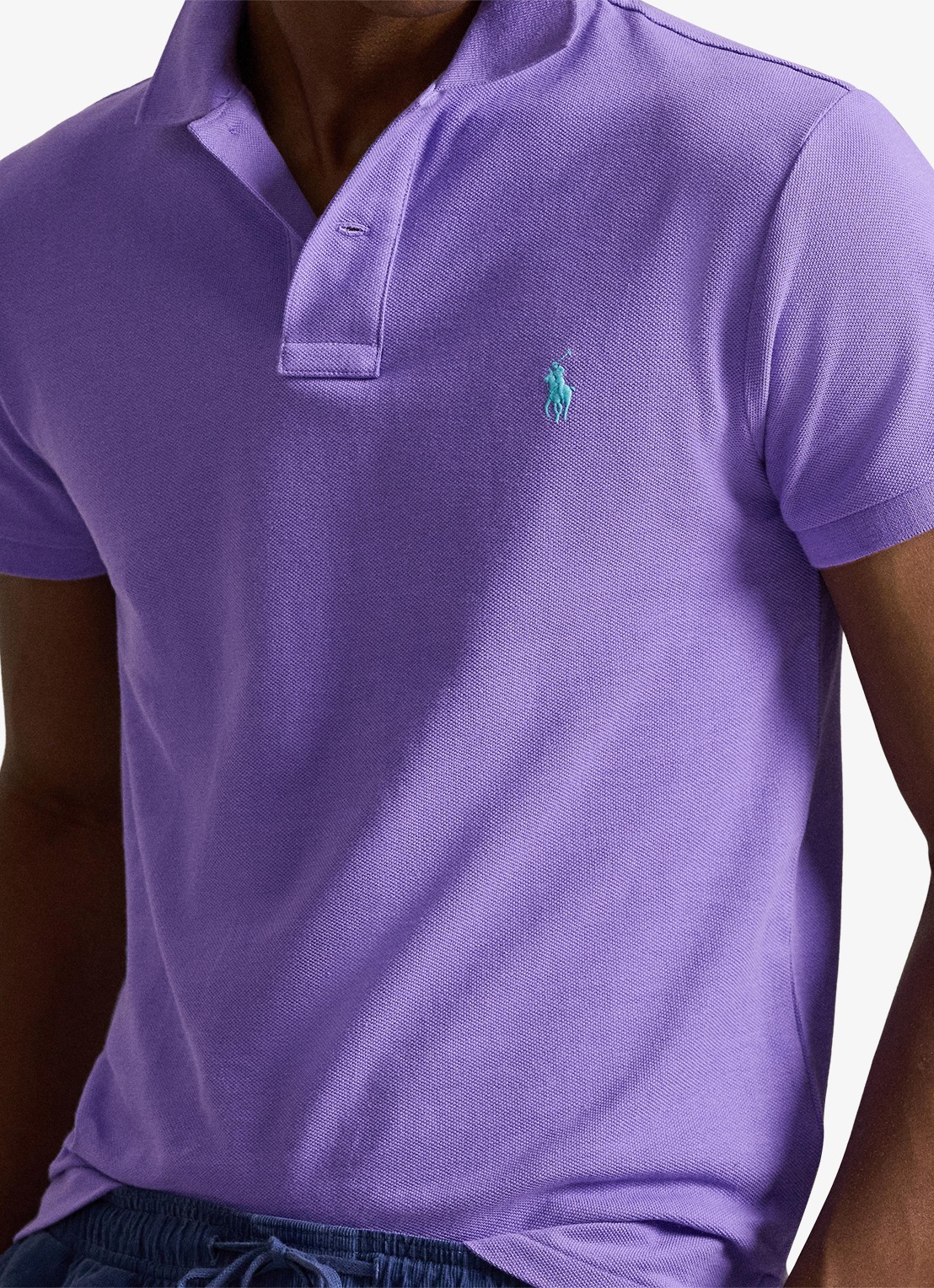 Ralph Lauren Slim fit polo van piqué katoen - detail 5 cactus purple/c6103-3el6
