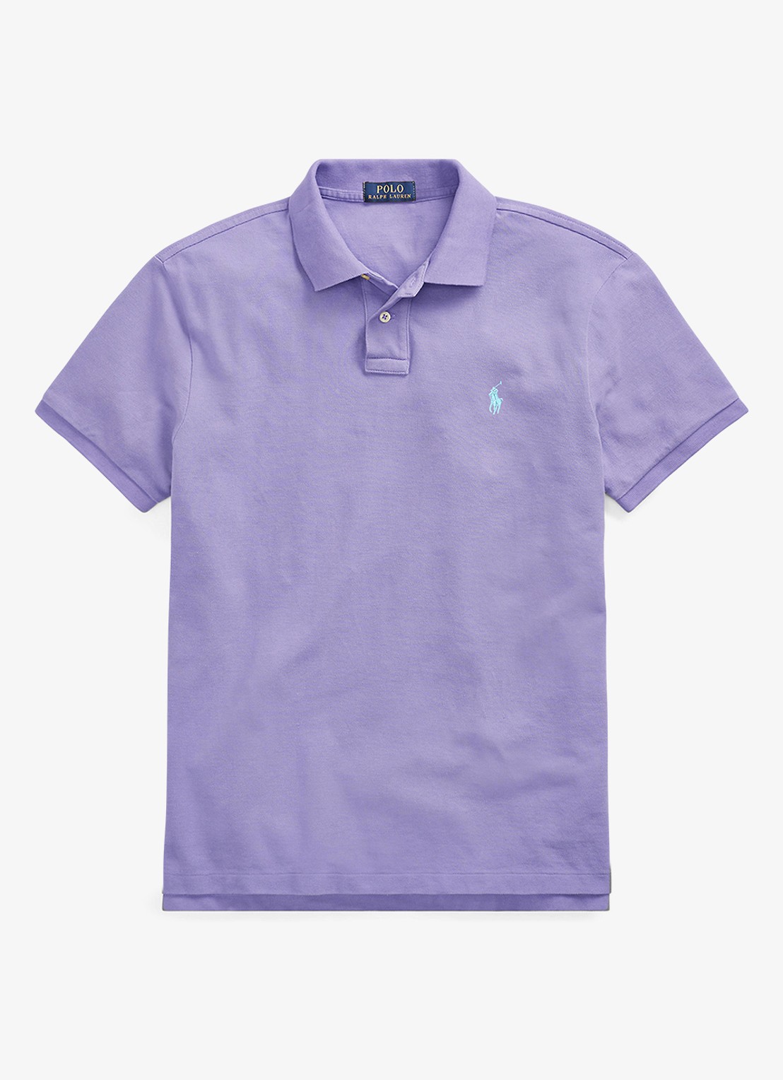 Ralph Lauren Slim fit polo van piqué katoen - voorkant cactus purple/c6103-3el6