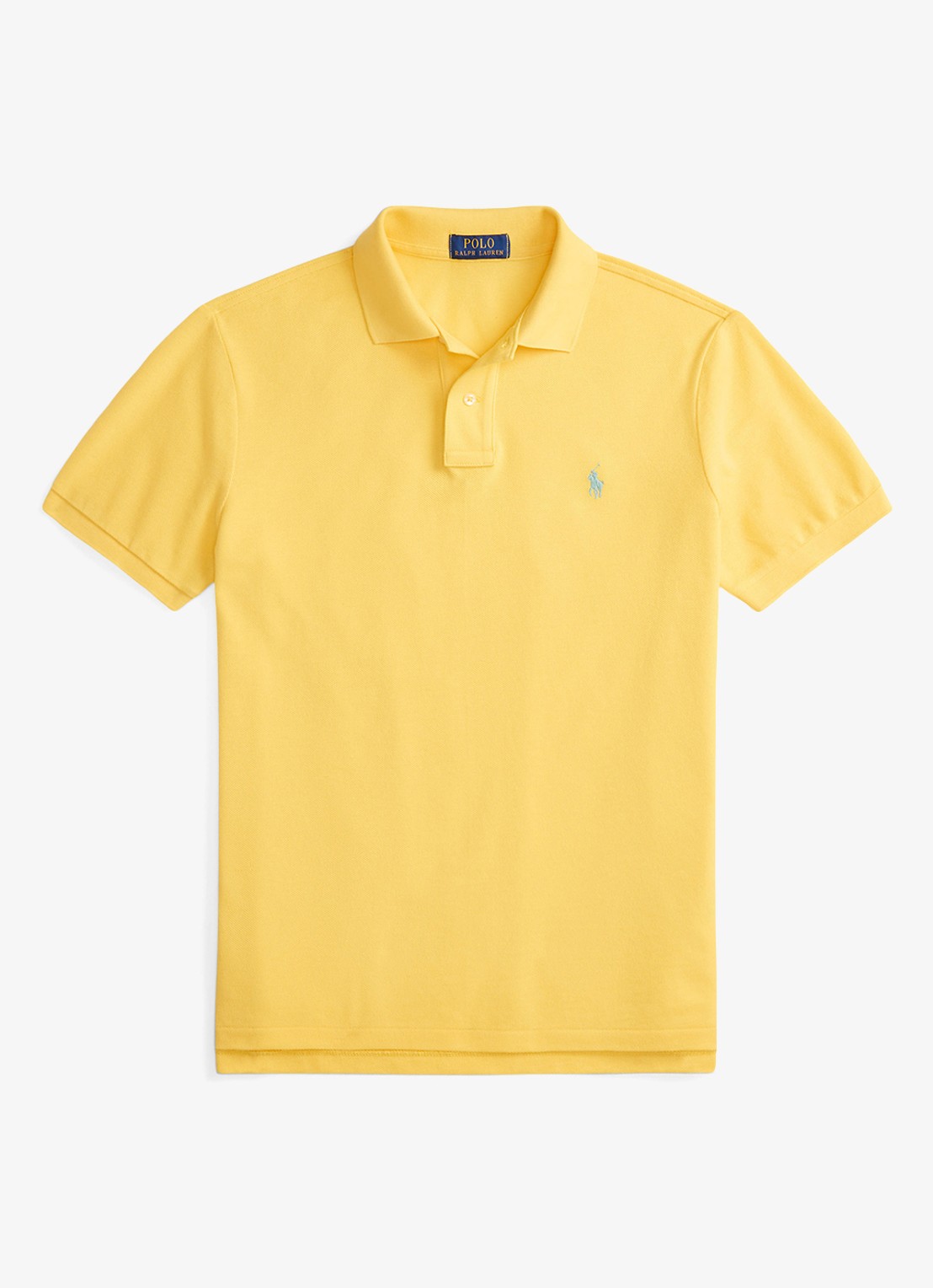 Ralph Lauren Slim fit polo van piqué katoen - voorkant sunfish yellow/c7109-zxvx