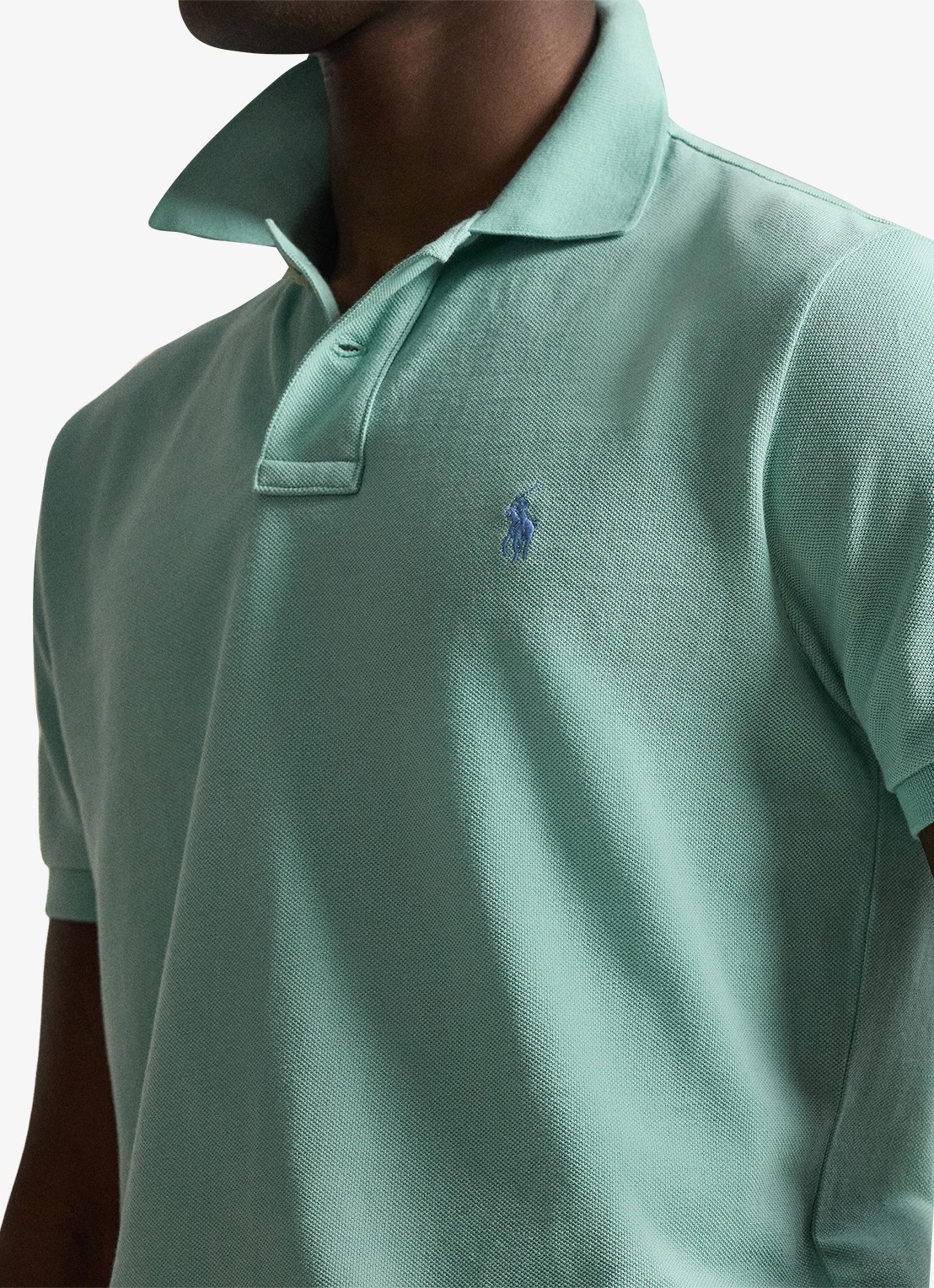 Ralph Lauren Slim fit polo van piqué katoen - detail 2 celadon/c7109-zyv9