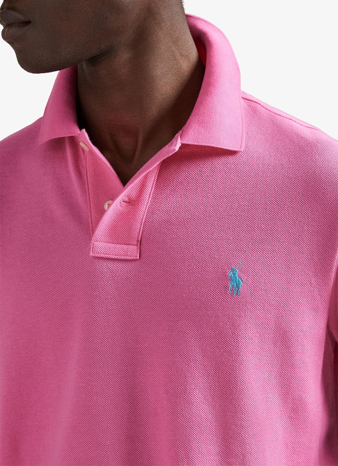 Ralph Lauren Slim fit polo van piqué katoen - detail 5 baja pink/c6995-zyvc