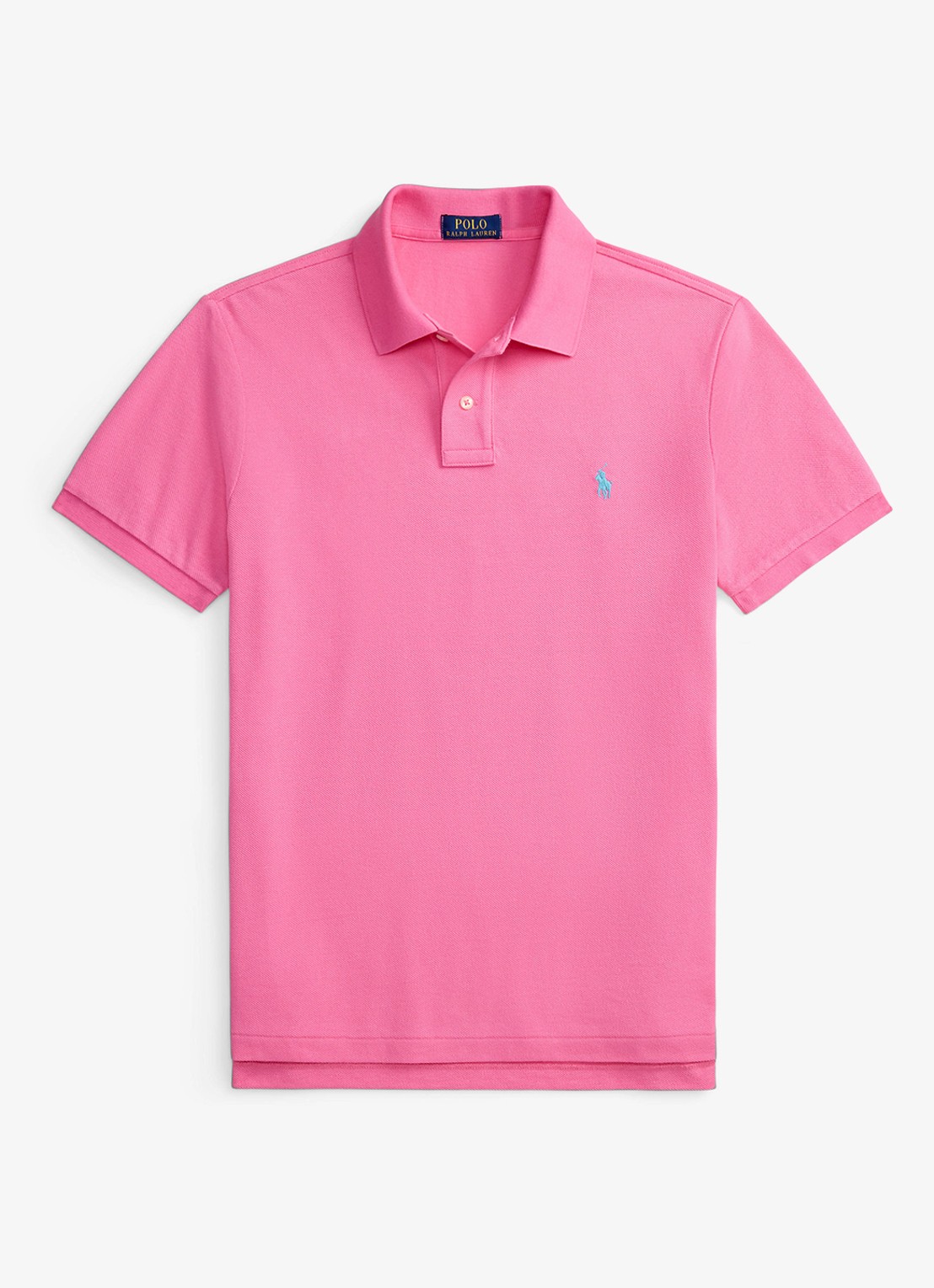 Ralph Lauren Slim fit polo van piqué katoen - voorkant baja pink/c6995-zyvc