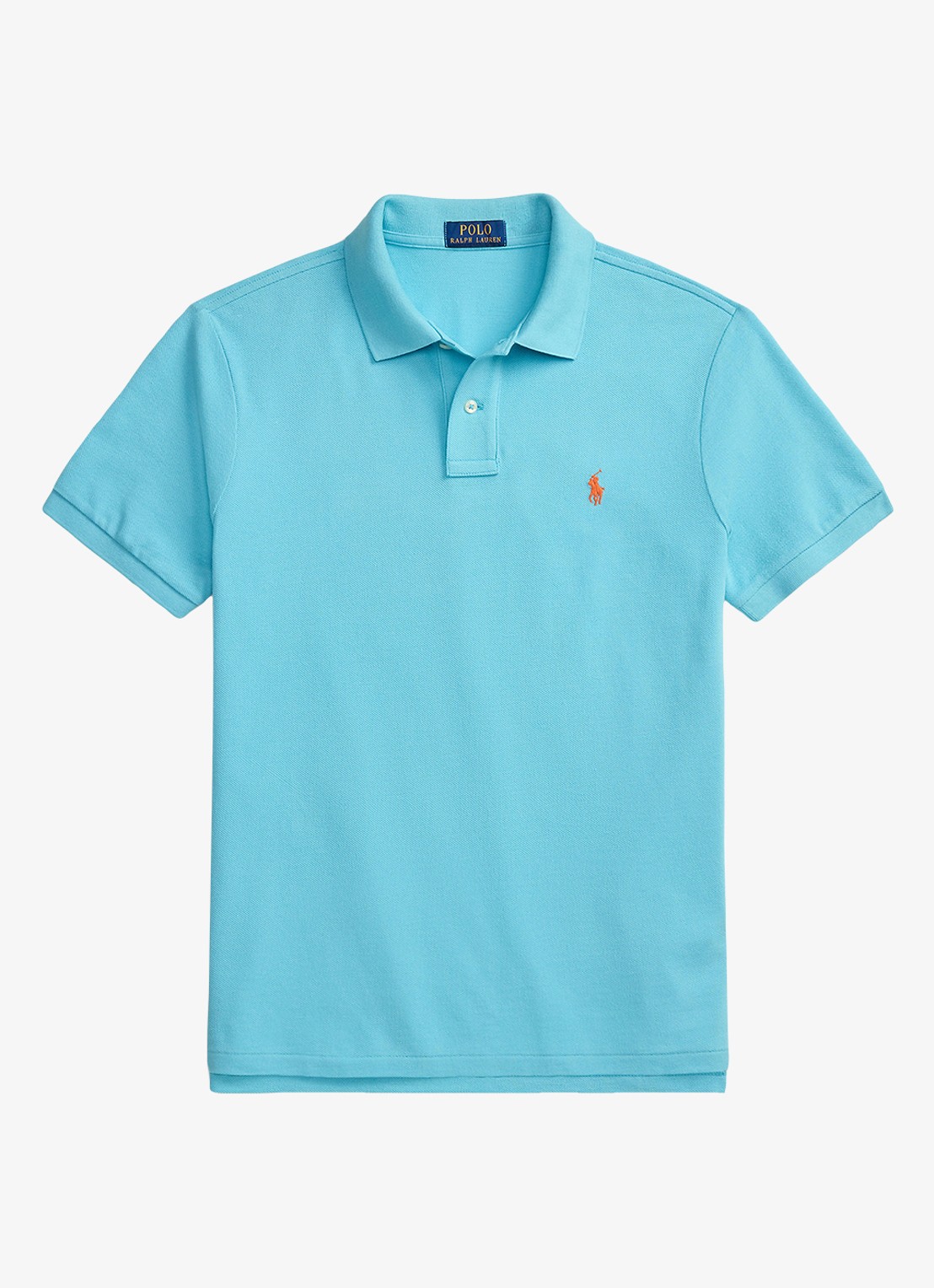 Ralph Lauren Slim fit polo van piqué katoen - voorkant 4 perfect turquoise/c2240-zyv8