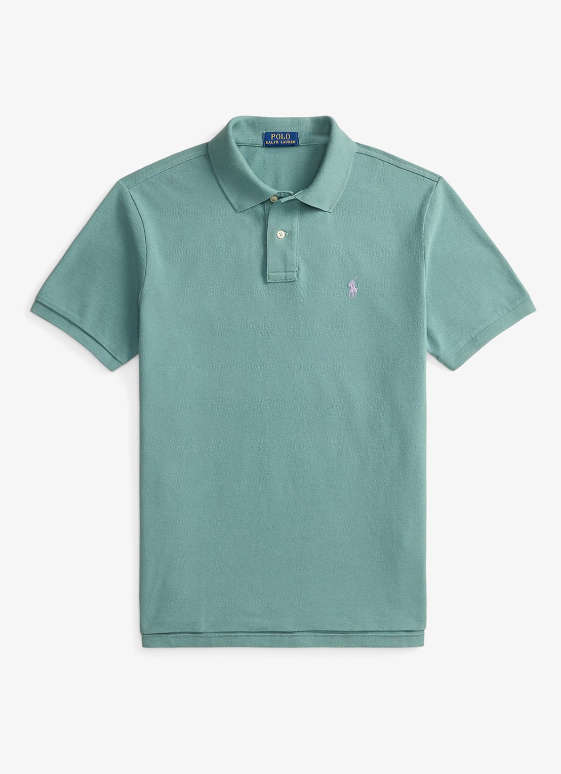 Ralph Lauren Slim fit polo van piqué katoen - voorkant 4 greenscape / groen