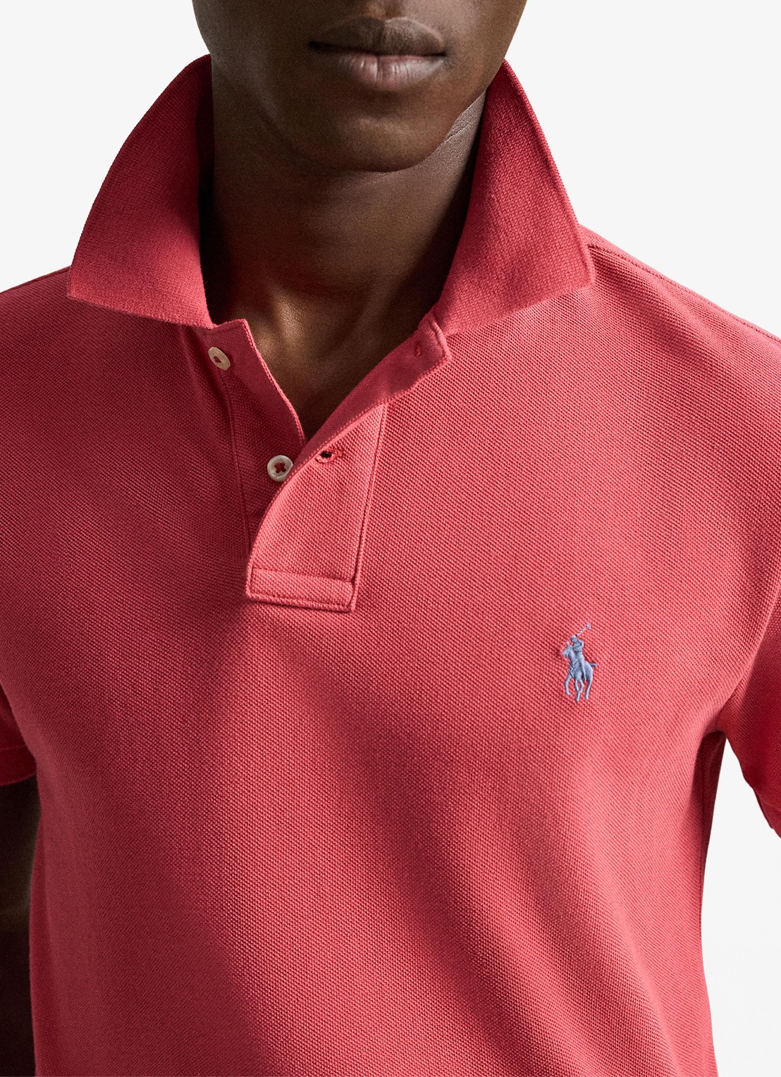 Ralph Lauren Slim fit polo van piqué katoen - detail 4 nantucket red / rood