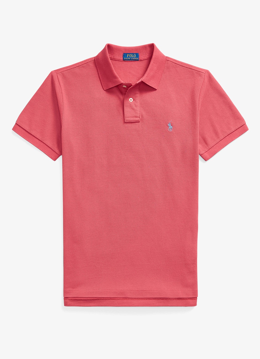 Ralph Lauren Slim fit polo van piqué katoen - voorkant nantucket red / rood