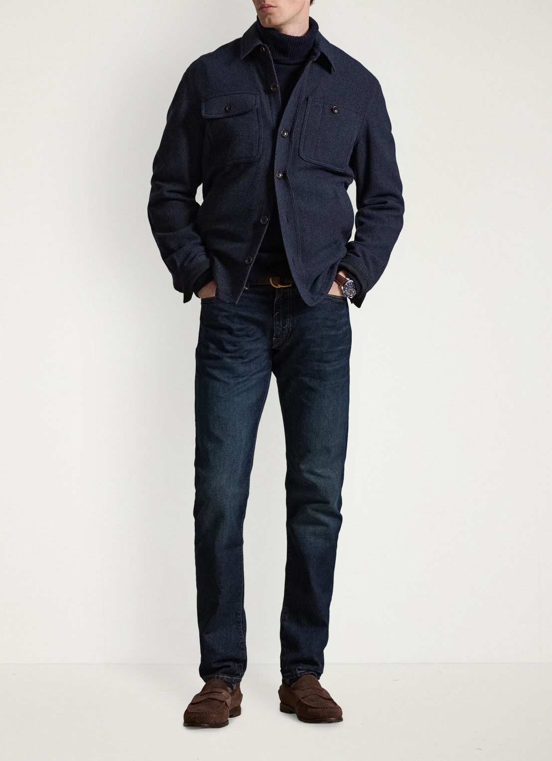 Ralph Lauren Slim leg jeans met donkere wassing - voorkant 2 narrows / indigo