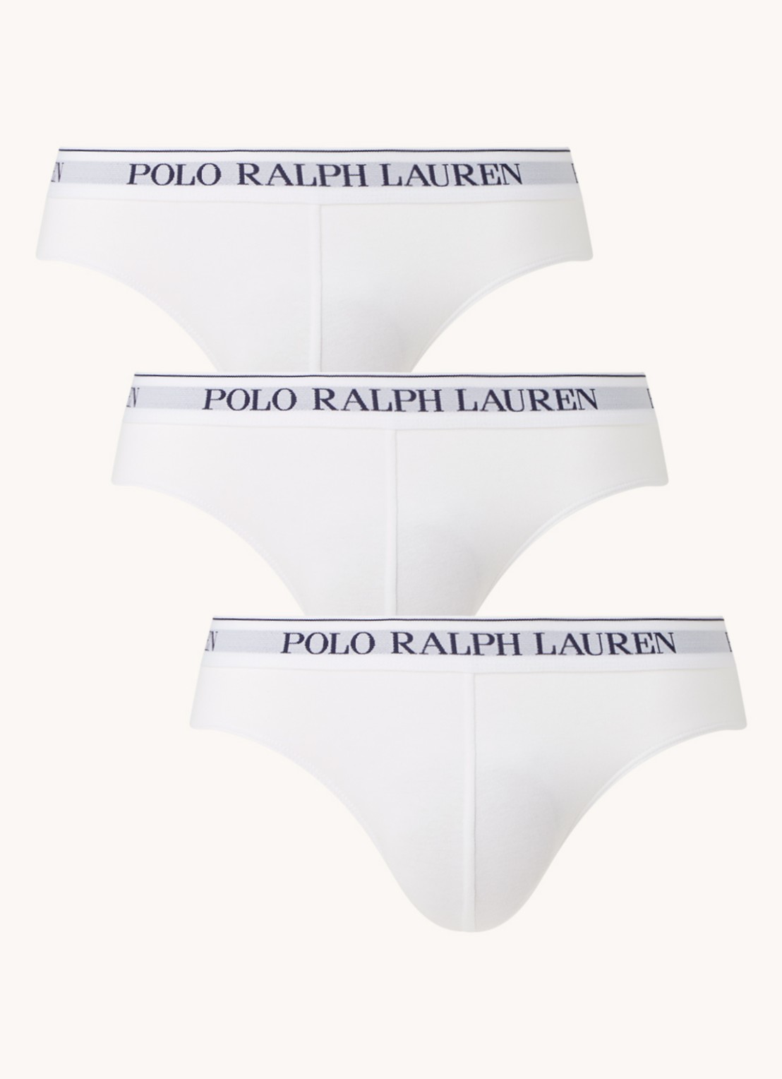 Ralph Lauren Slip van katoen in 3-pack - voorkant 2 wit