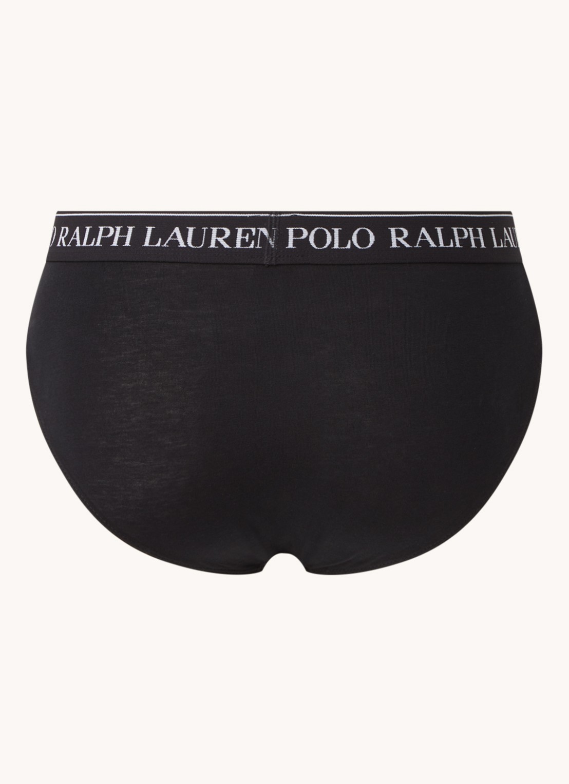 Ralph Lauren Slip van katoen in 3-pack - achterkant zwart
