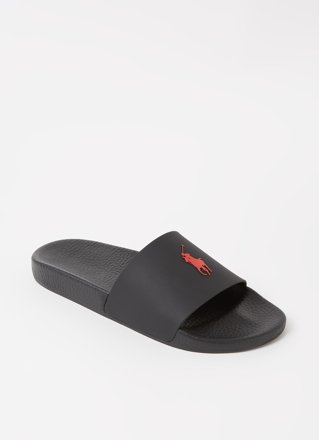 Ralph Lauren Slipper met logo - voorkant 3 zwart