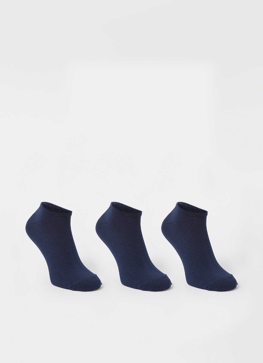 Ralph Lauren Sneakersokken met logoborduring in 3-pack - voorkant 2 donkerblauw