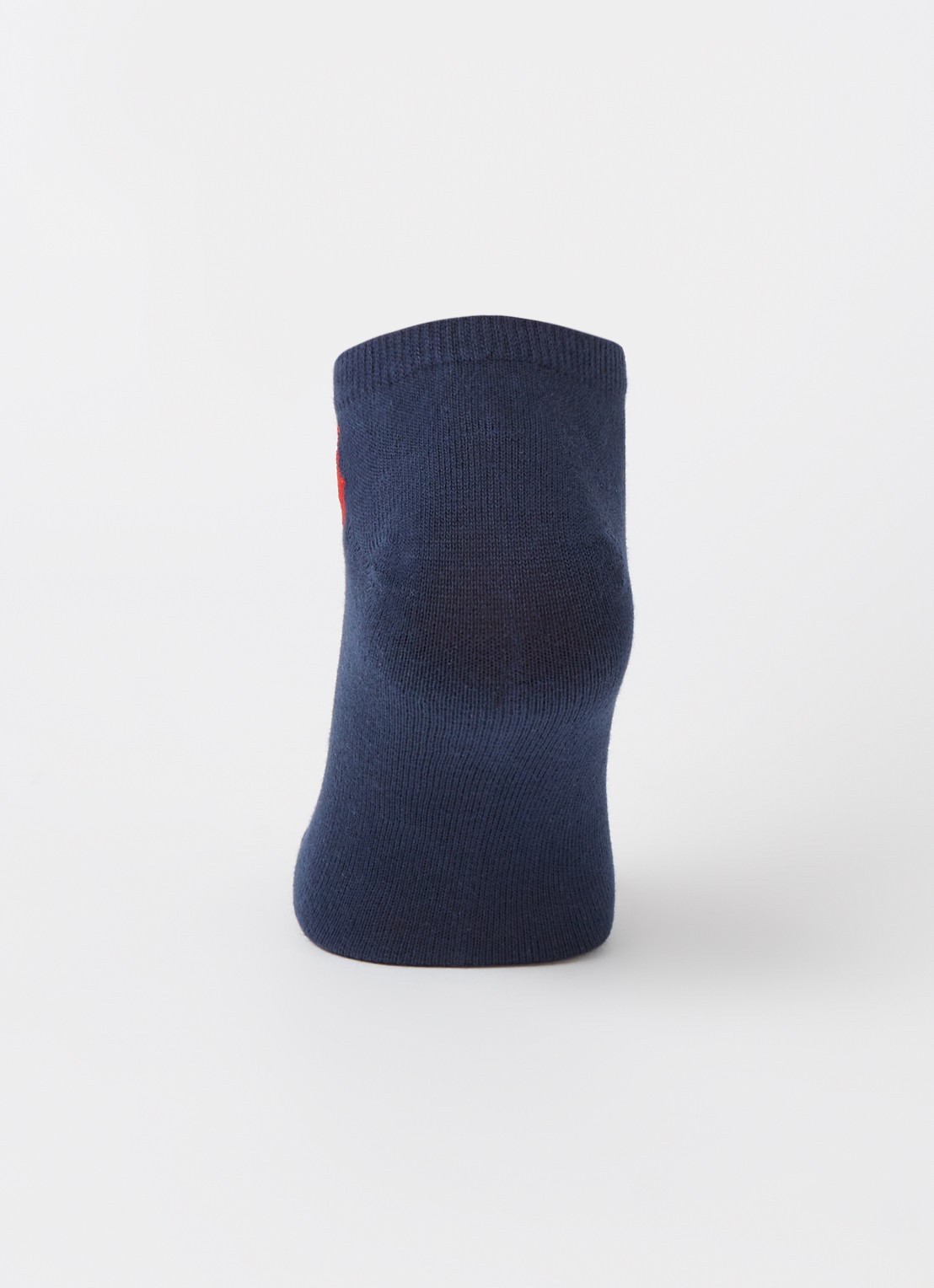 Ralph Lauren Sneakersokken met logoborduring in 3-pack - voorkant 3 donkerblauw