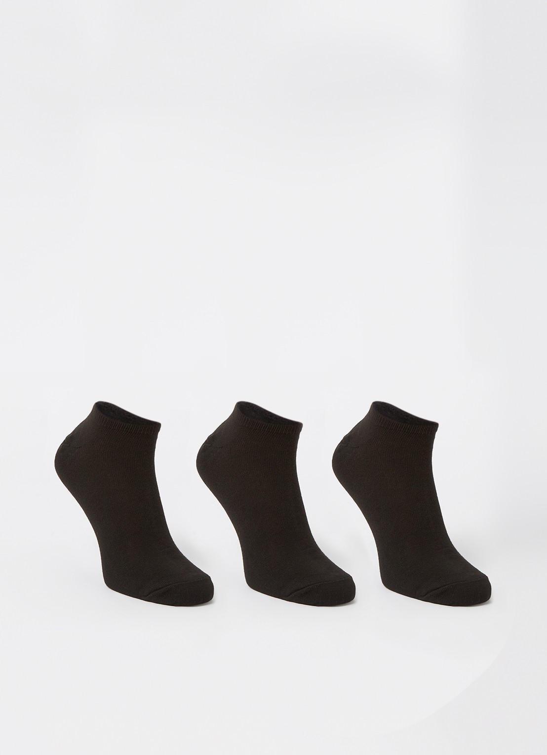 Ralph Lauren Sneakersokken met logoborduring in 3-pack - voorkant 2 zwart