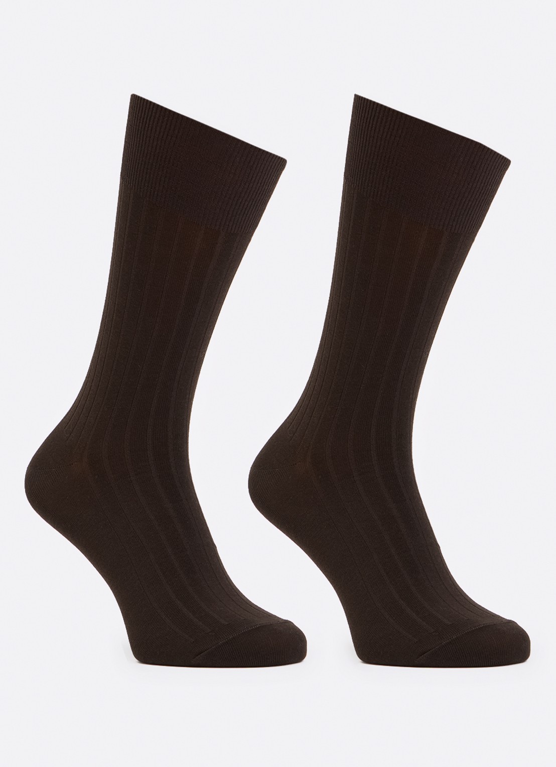 Ralph Lauren Sokken met logoborduring in 2-pack  - voorkant 2 donkerbruin