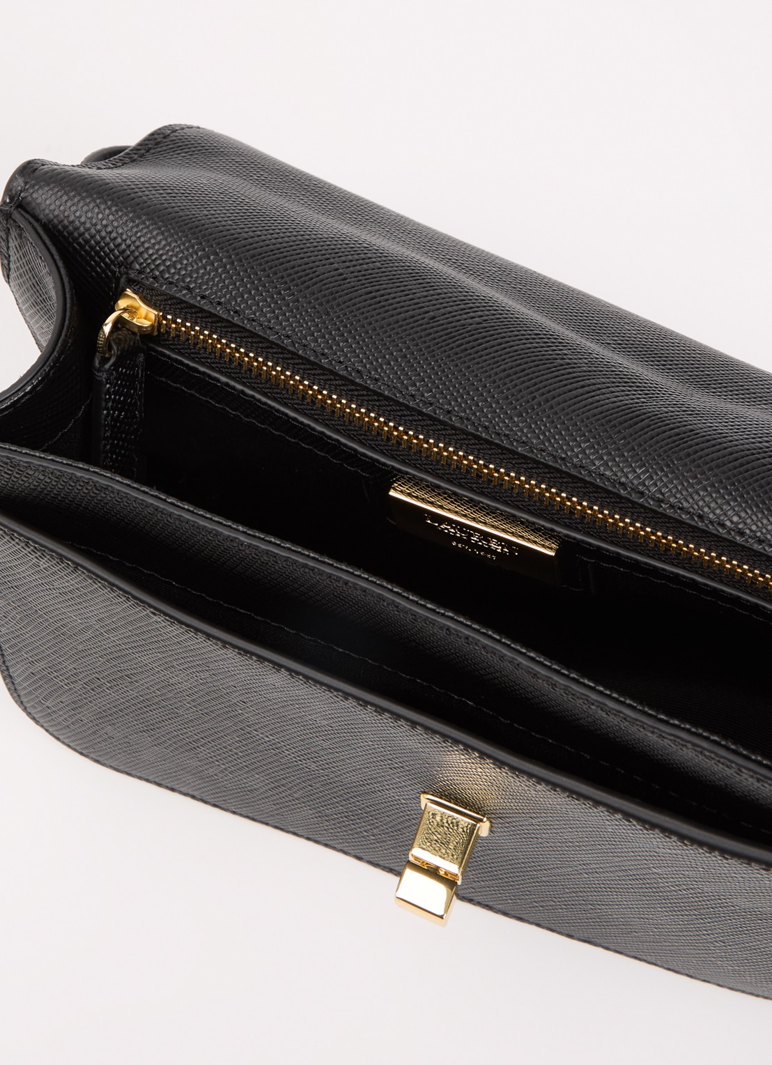 Ralph Lauren Sophee 22 crossbodytas van leer - detail zwart